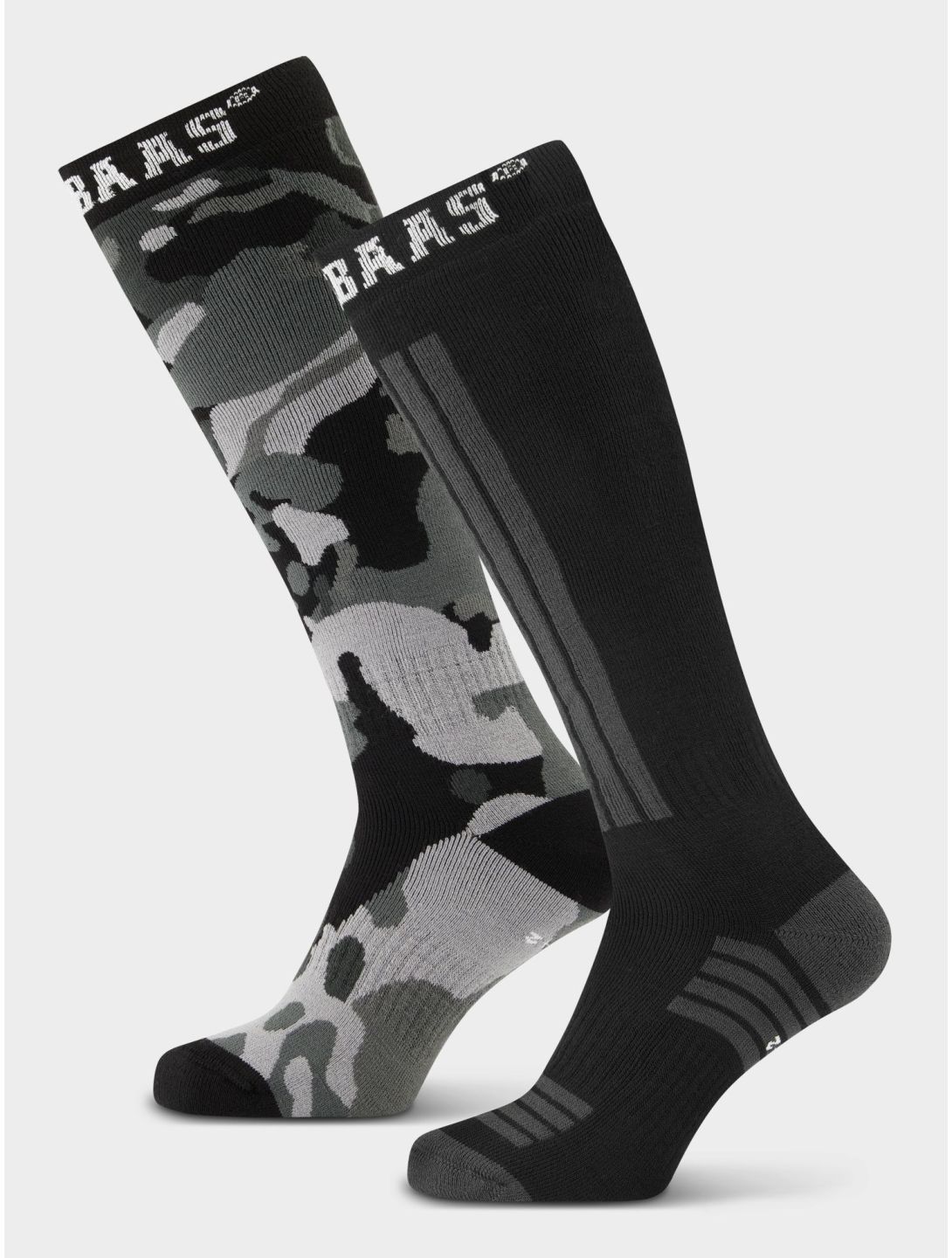 Poederbaas, Ski Socks 2-pack calcetines de esquí 2-pack unisex Camo Black negro 