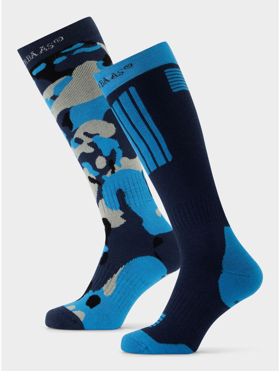 Poederbaas, Ski Socks 2-pack calcetines de esquí 2-pack unisex Camo Navy azul 