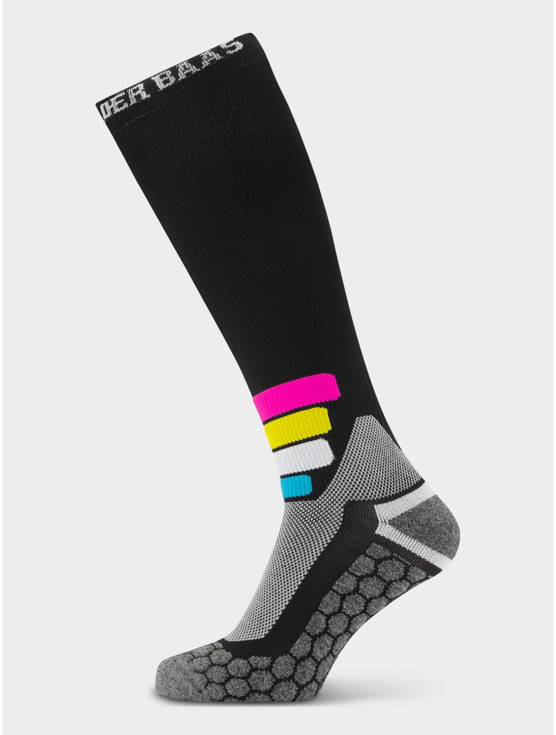 Poederbaas, Tech Ski Socks Compress Merino Pro calcetines de compresión unisex Black negro 