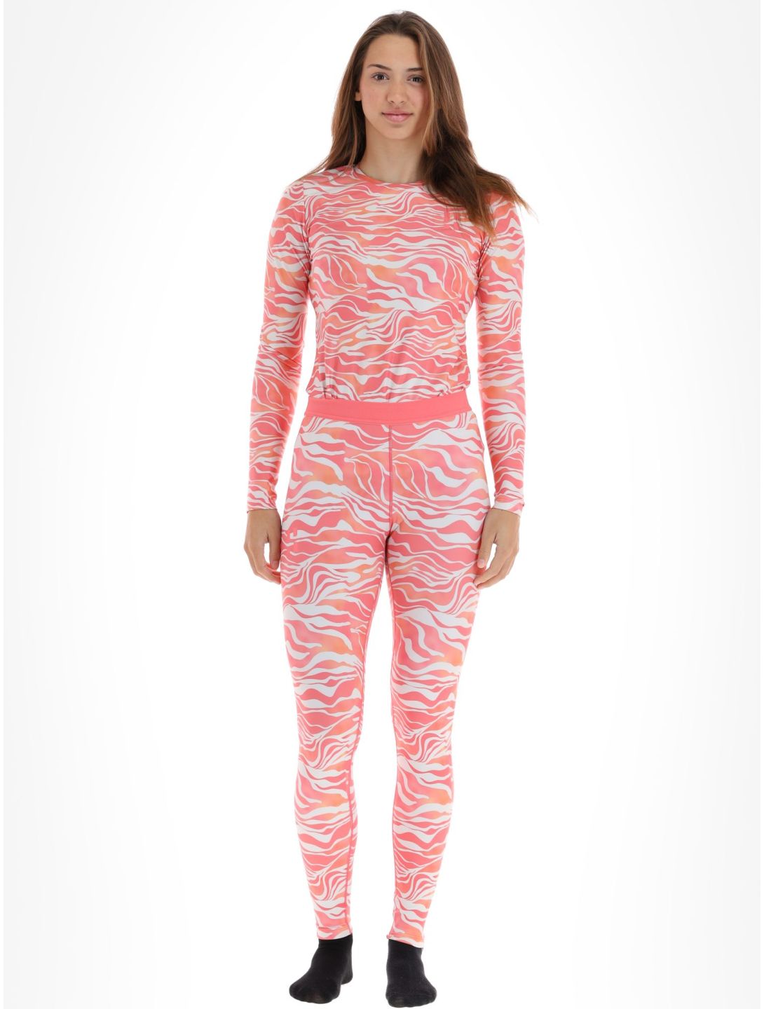 Poederbaas, Thermo Animal pantalón termoactivo mujeres Zebra Pink rosa 