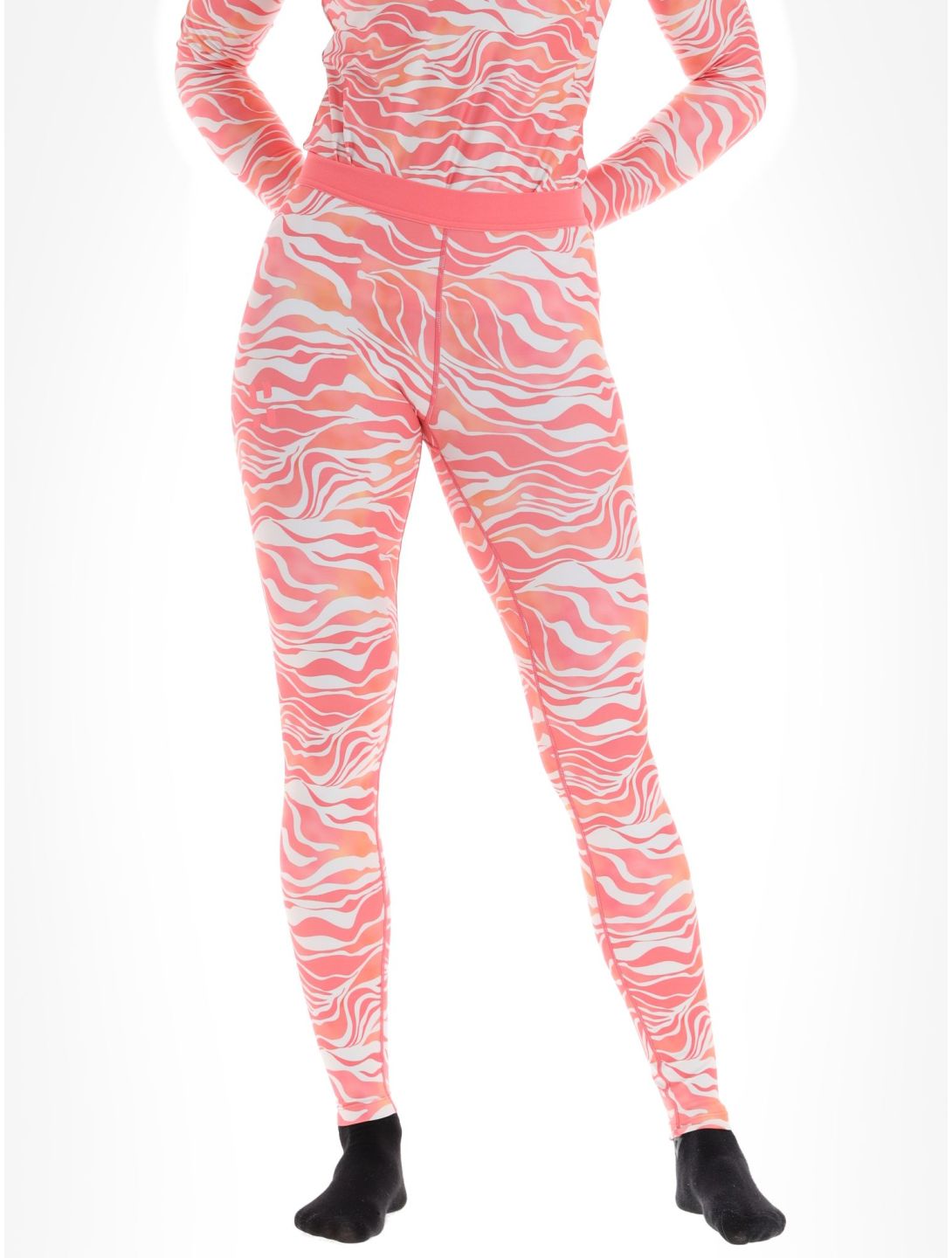 Poederbaas, Thermo Animal pantalón termoactivo mujeres Zebra Pink rosa 