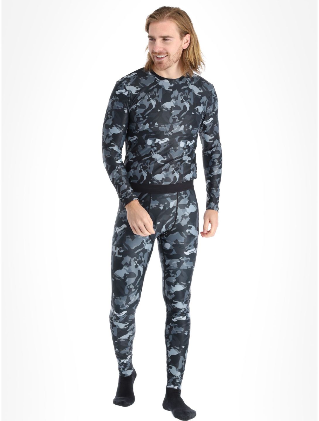 Poederbaas, Thermo Camo pantalón termoactivo hombres Black negro 