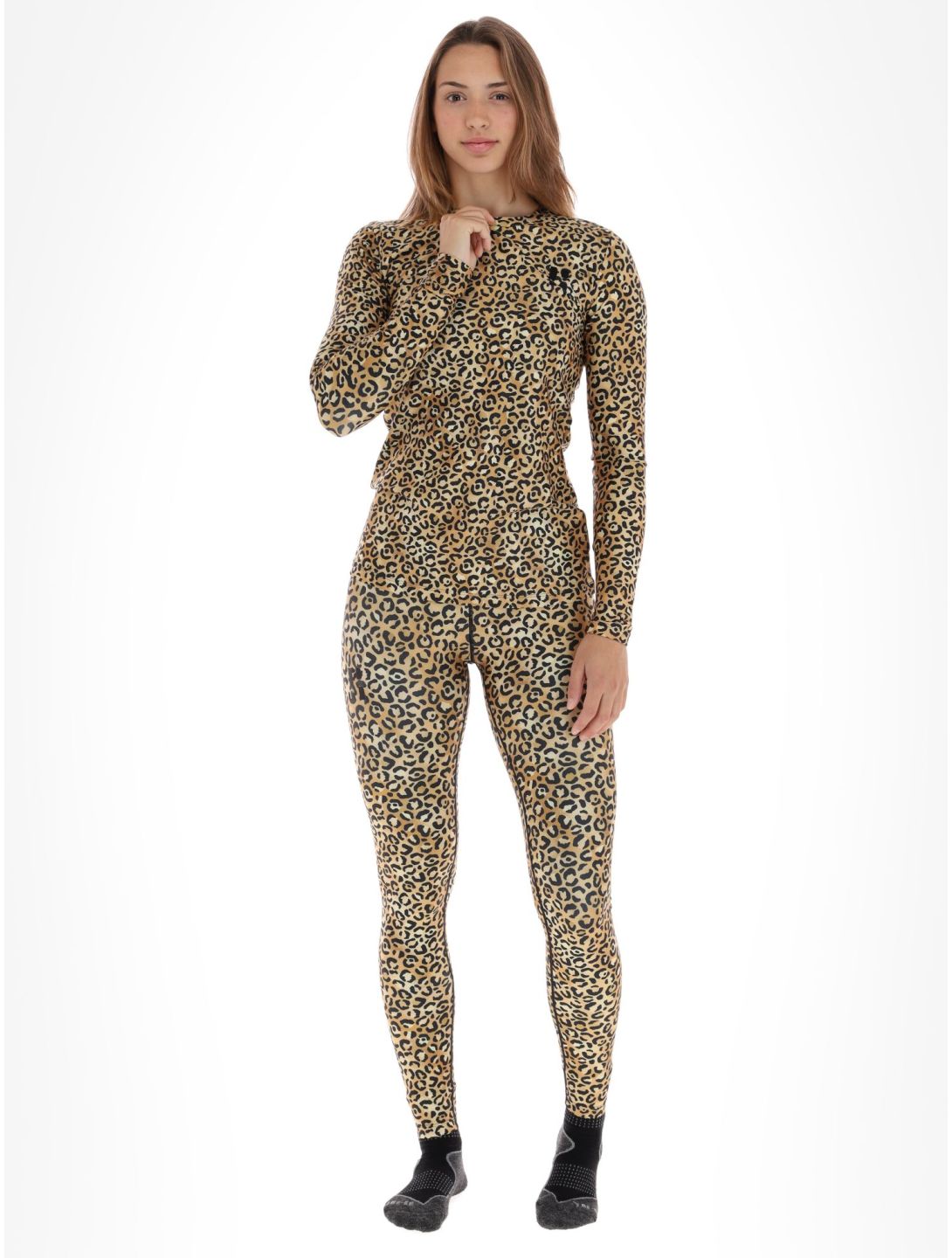 Poederbaas, Thermo Animal camisa termoactiva mujeres Panther Brown marrón 