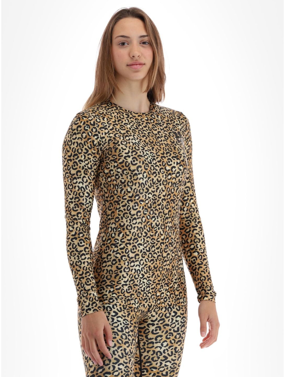 Poederbaas, Thermo Animal camisa termoactiva mujeres Panther Brown marrón 