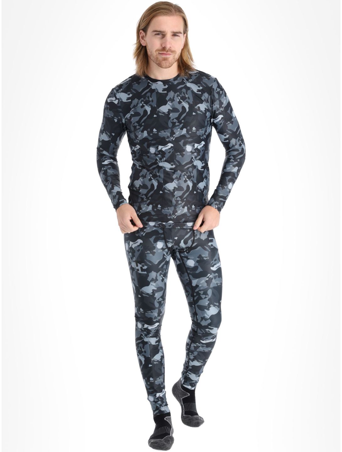 Poederbaas, Thermo Camo camisa termoactiva hombres Black negro 