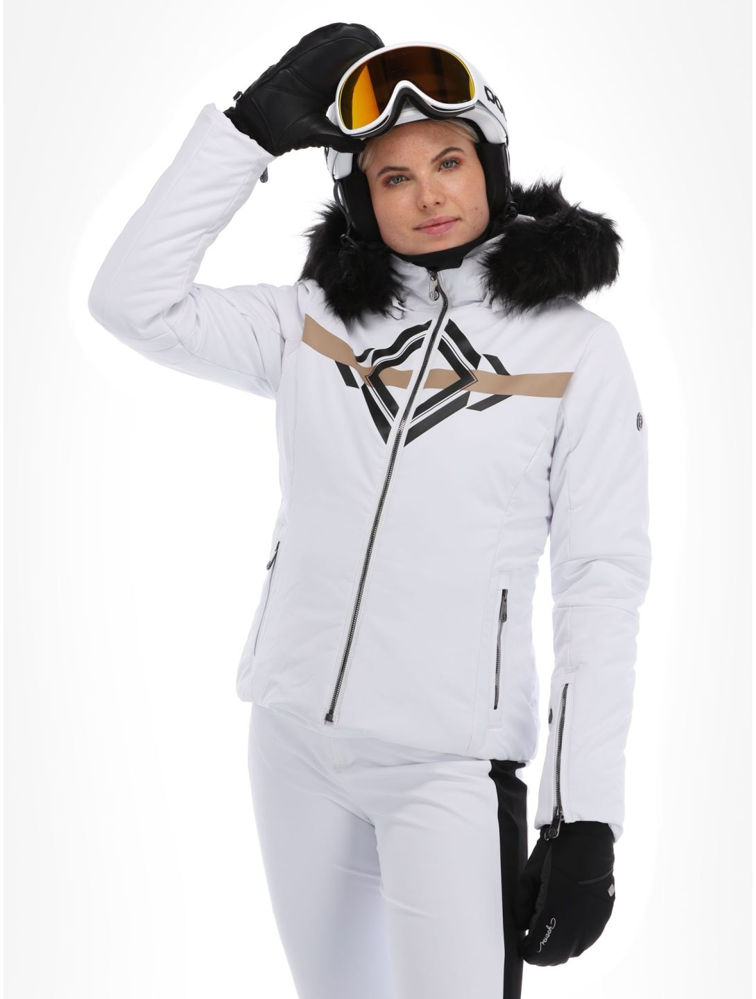 Poivre Blanc, Active Line W23-0800-WO/P chaqueta de esquí mujeres Print White blanco 