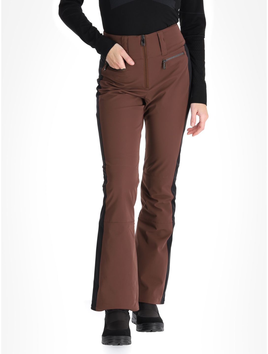 Poivre Blanc, Luxe Sport 24PBH0822/WO pantalones de esquí mujeres Choco Brown / Black marrón, negro 