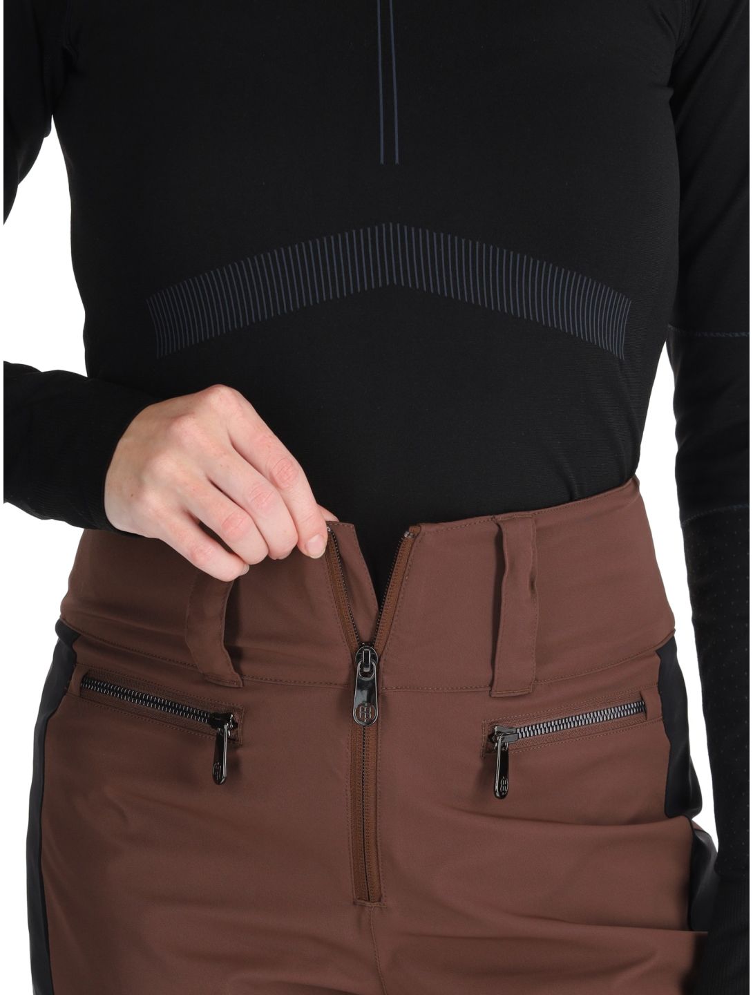 Poivre Blanc, Luxe Sport 24PBH0822/WO pantalones de esquí mujeres Choco Brown / Black marrón, negro 