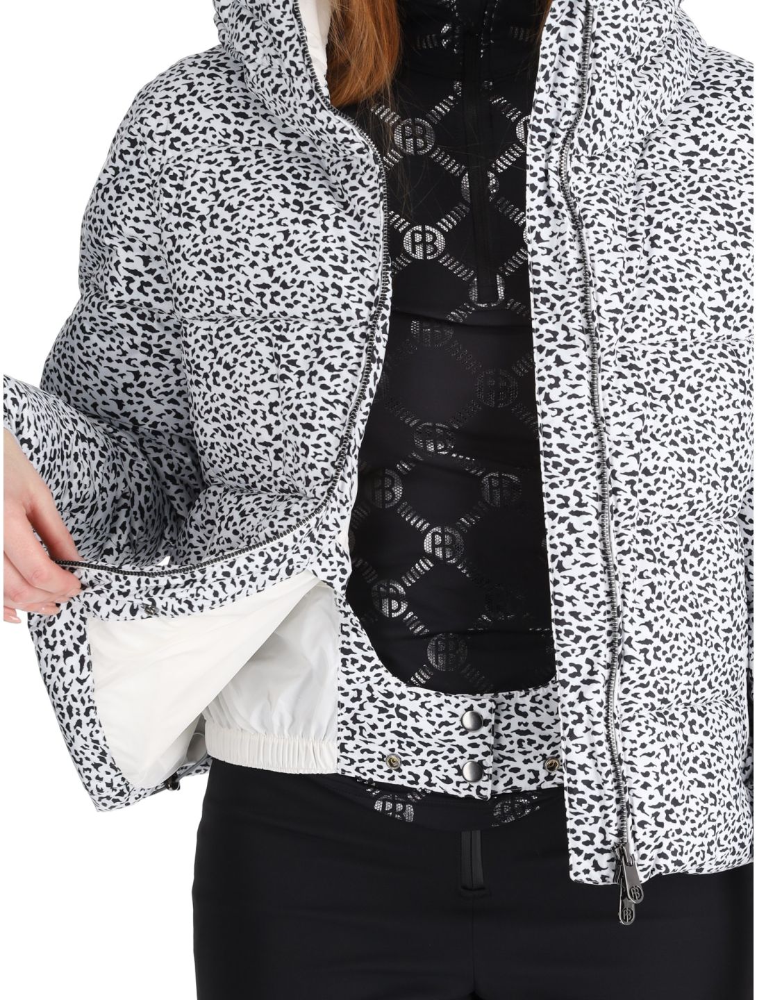 Poivre Blanc, Luxe Sport 24PBH1200/WO chaqueta de esquí mujeres Jaguar Off Black blanco, negro 