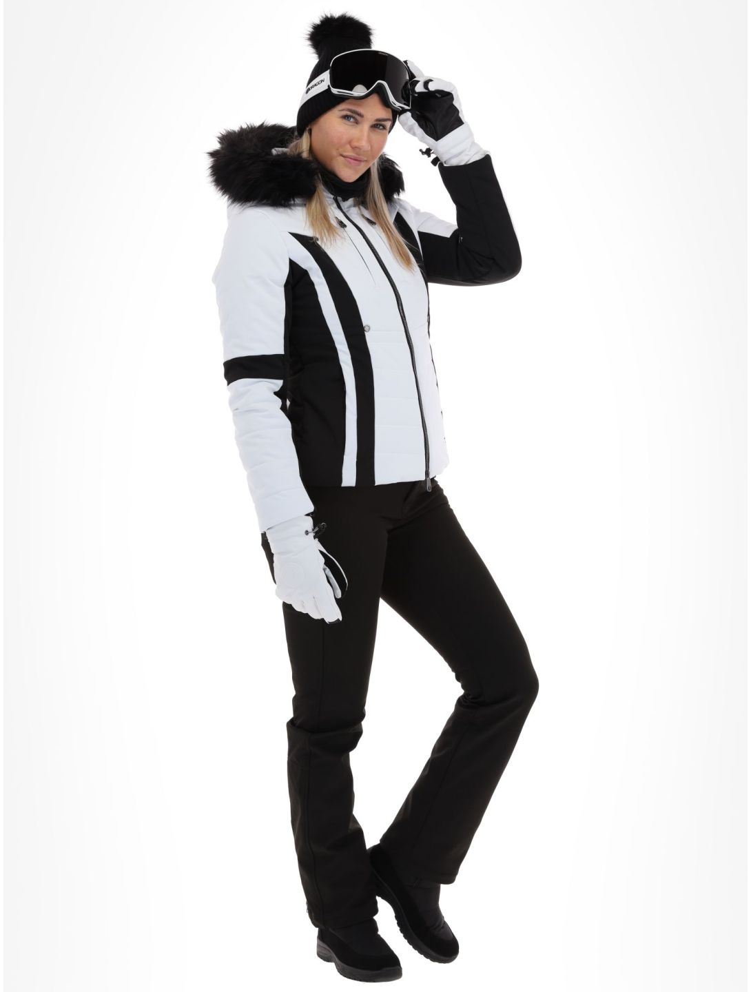 Poivre Blanc, Luxe Sport Line W23-0804-WO chaqueta de esquí mujeres White / Black blanco, negro 