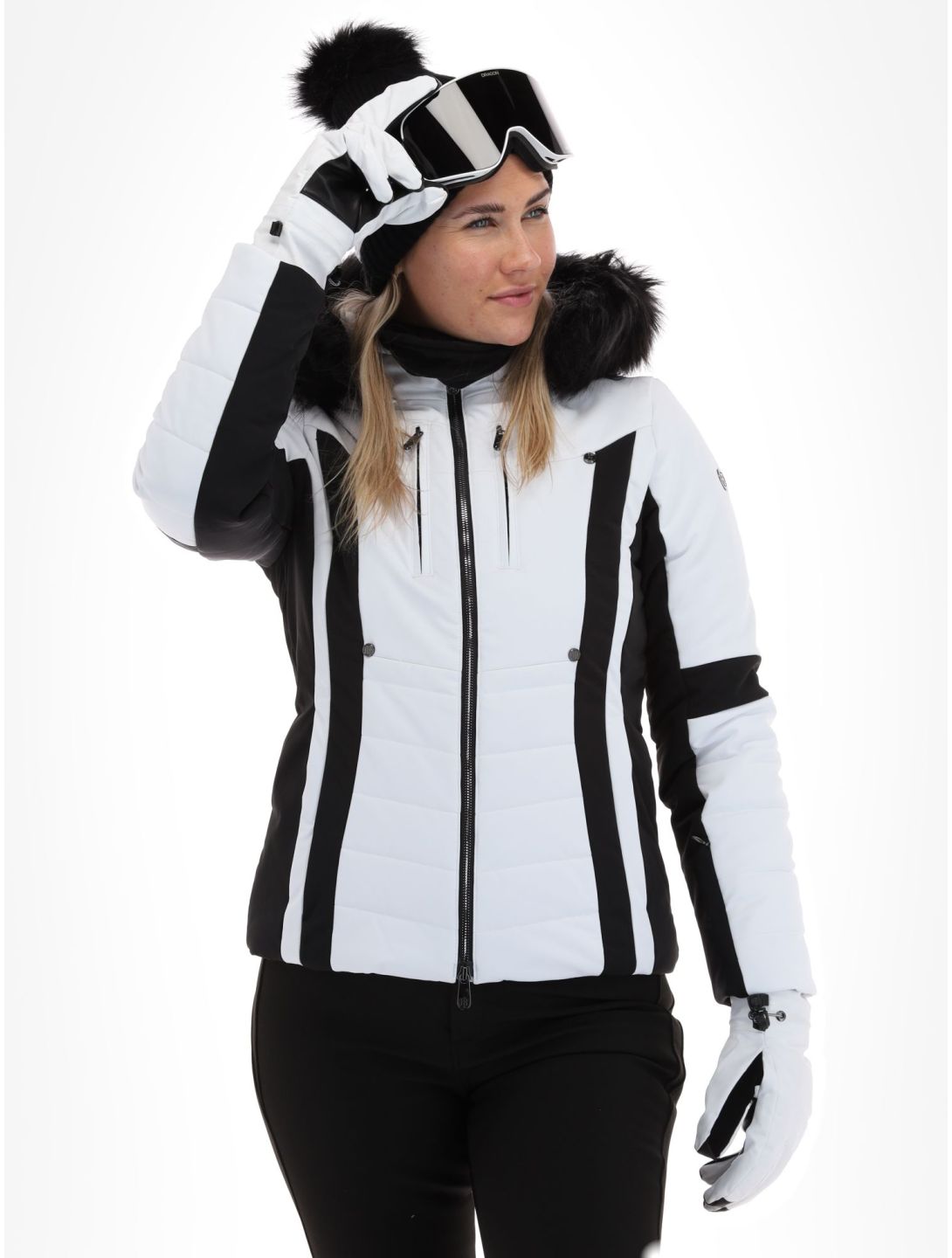 Poivre Blanc, Luxe Sport Line W23-0804-WO chaqueta de esquí mujeres White / Black blanco, negro 