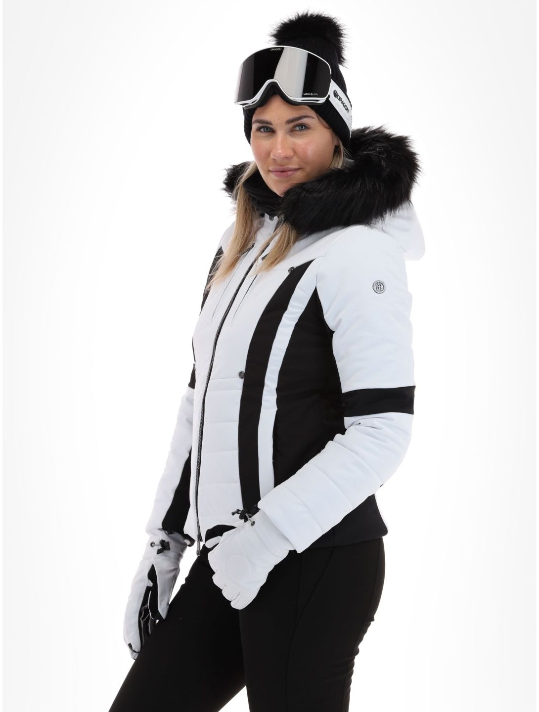 Poivre Blanc, Luxe Sport Line W23-0804-WO chaqueta de esquí mujeres White / Black blanco, negro 