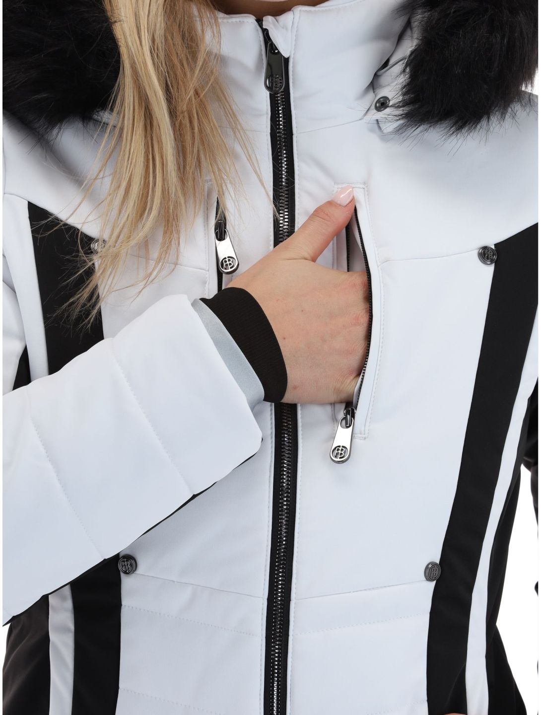 Poivre Blanc, Luxe Sport Line W23-0804-WO chaqueta de esquí mujeres White / Black blanco, negro 