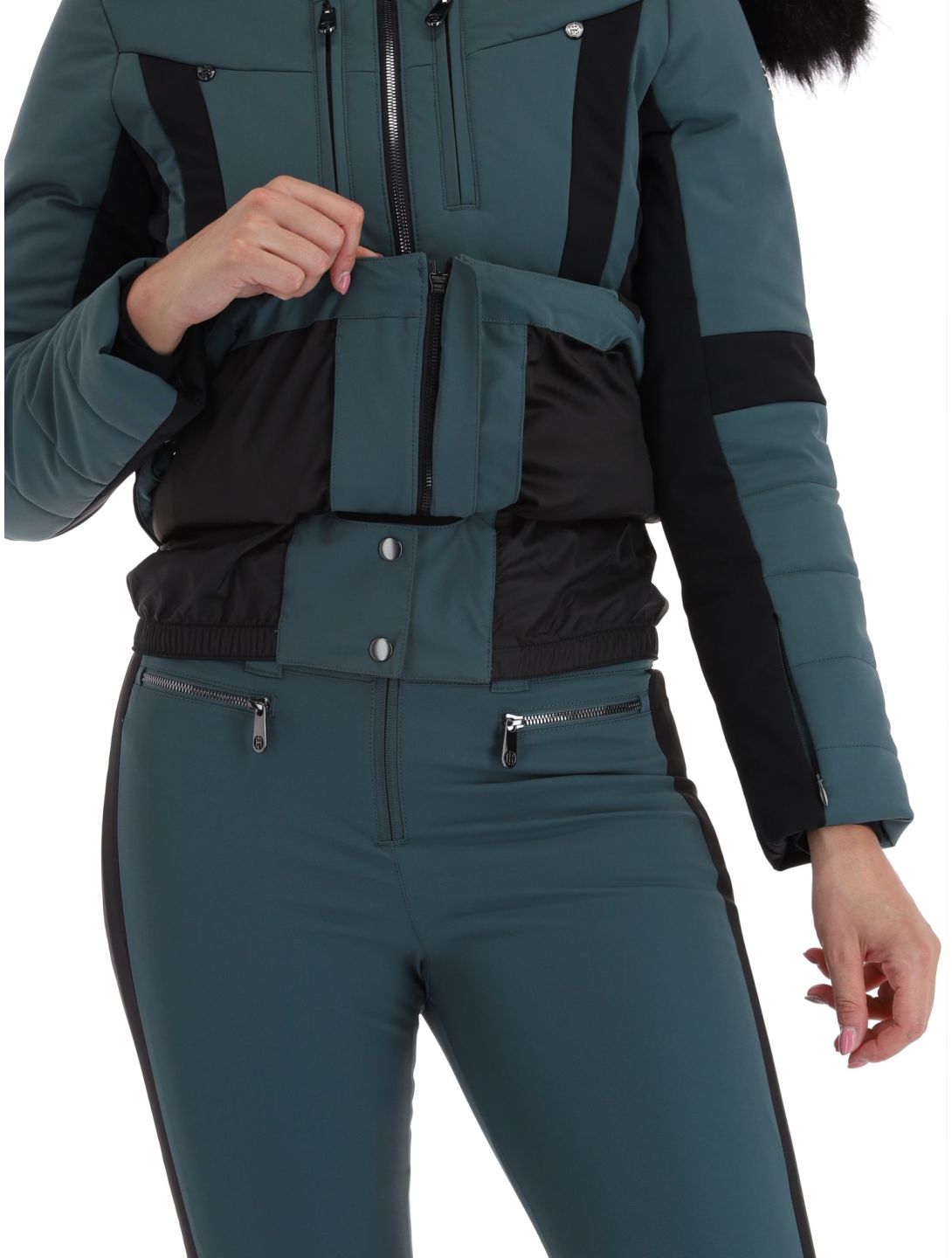 Poivre Blanc, Luxe Sport Line W23-0804-WO chaqueta de esquí mujeres Ever Green / Black negro, verde 