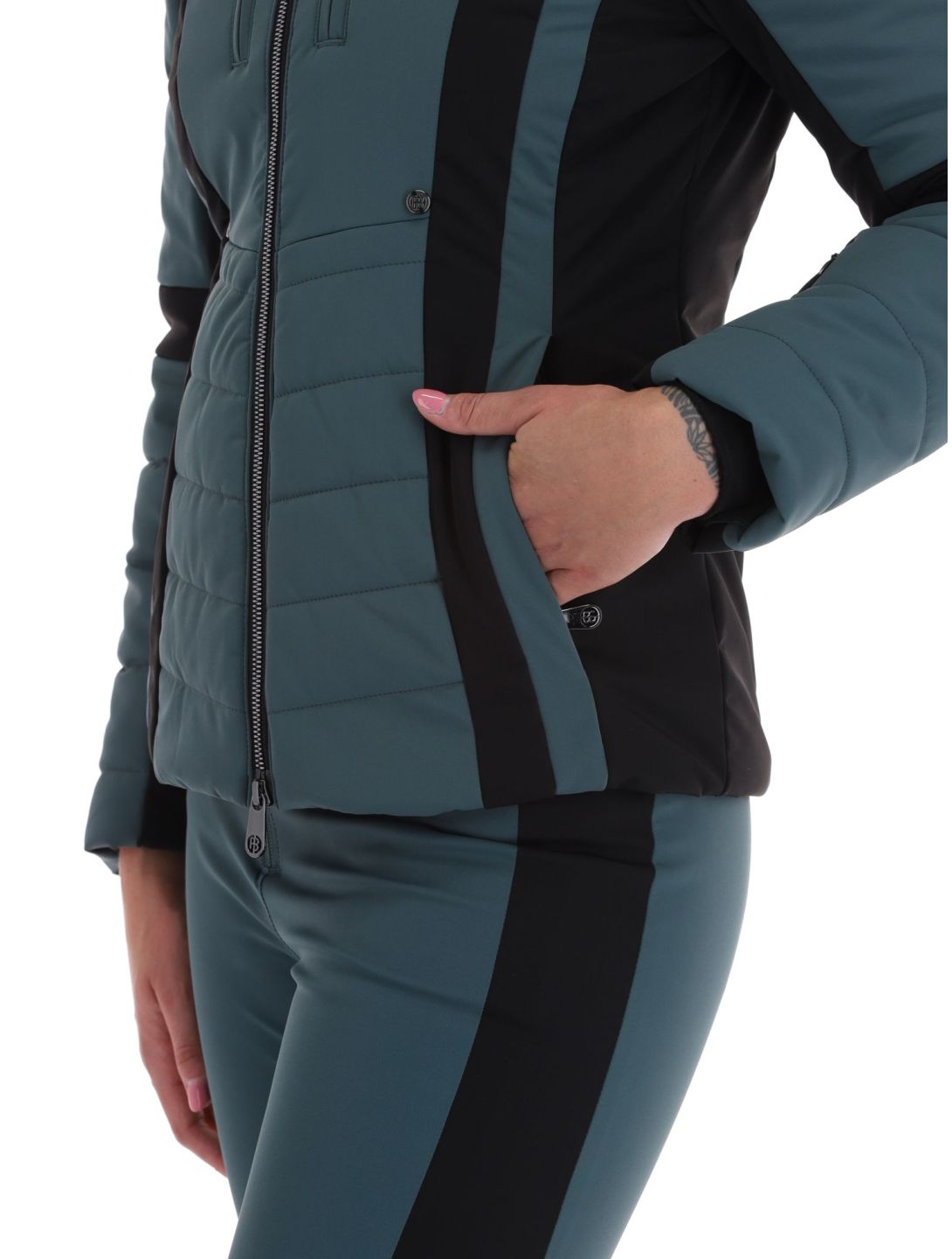 Poivre Blanc, Luxe Sport Line W23-0804-WO chaqueta de esquí mujeres Ever Green / Black negro, verde 