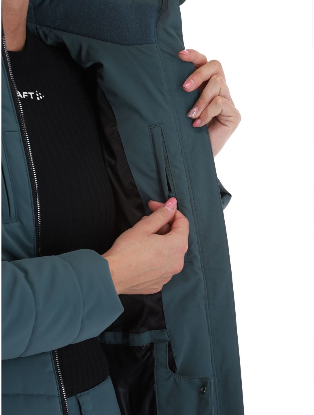 Poivre Blanc, Luxe Sport Line W23-0804-WO chaqueta de esquí mujeres Ever Green / Black negro, verde 