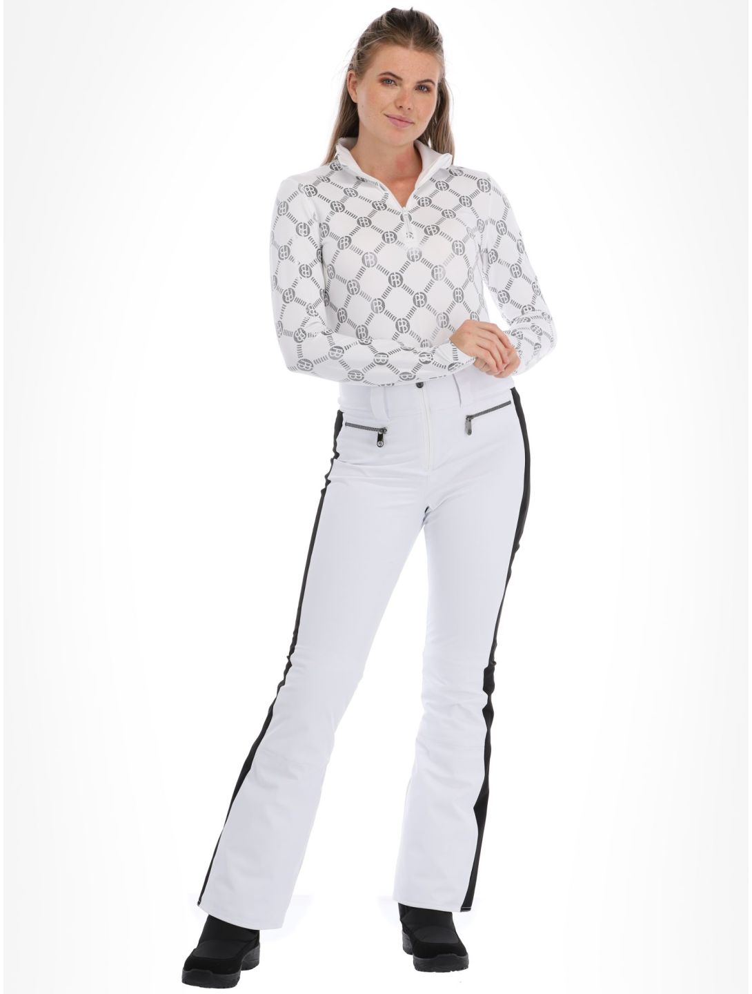 Poivre Blanc, Luxe Sport Line W23-0822-WO pantalones de esquí softshell mujeres White / Black blanco, negro 