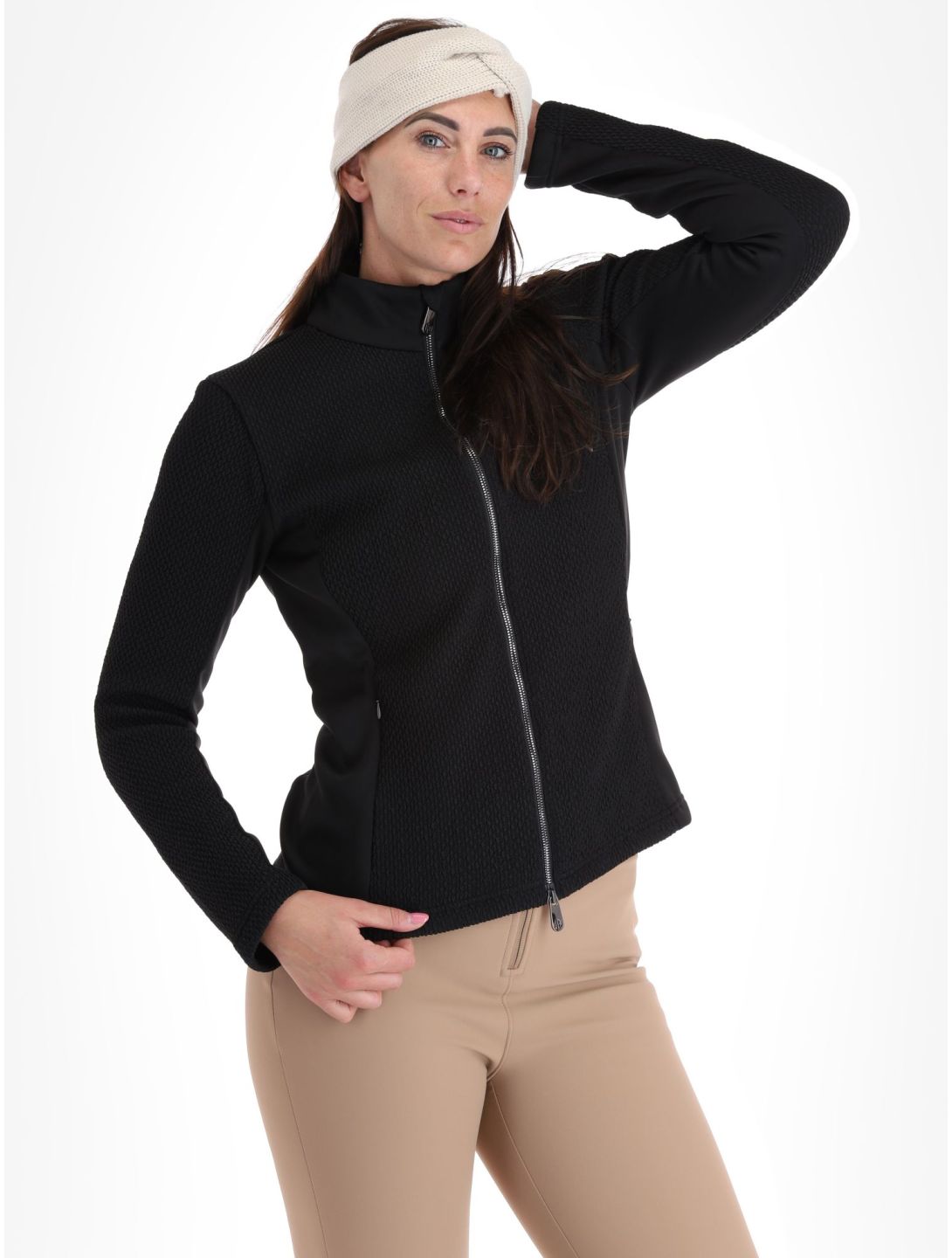 Poivre Blanc, Luxe Sport Line W23-1603-WO/S chaleco mujeres Smock Black negro 