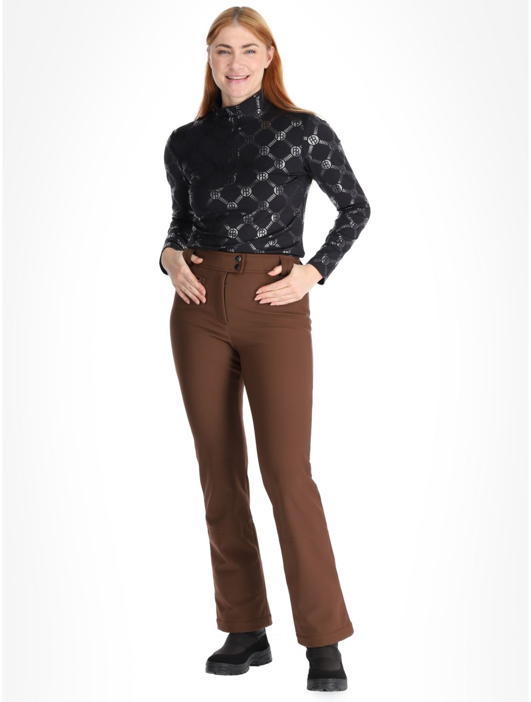 Poivre Blanc, Traditional 24PBH1120/WO/A pantalones de esquí softshell mujeres Choco Brown marrón 