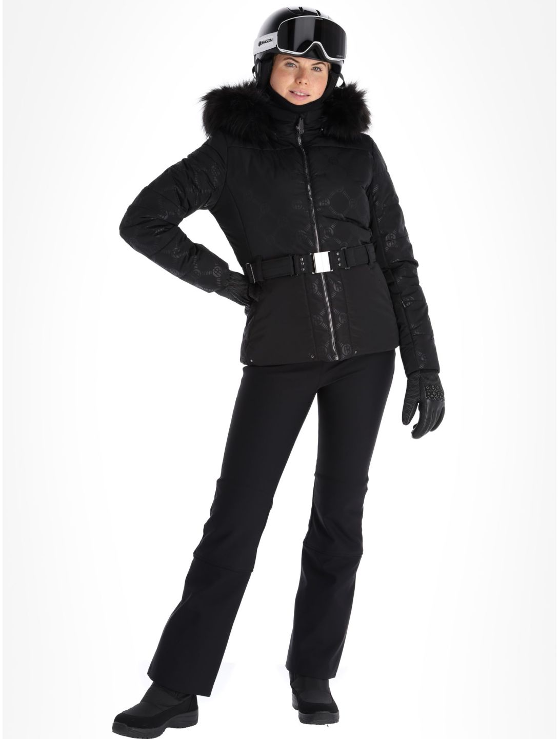 Poivre Blanc, Traditional Line W23-1003-WO/E chaqueta de esquí mujeres Embossed Black negro 