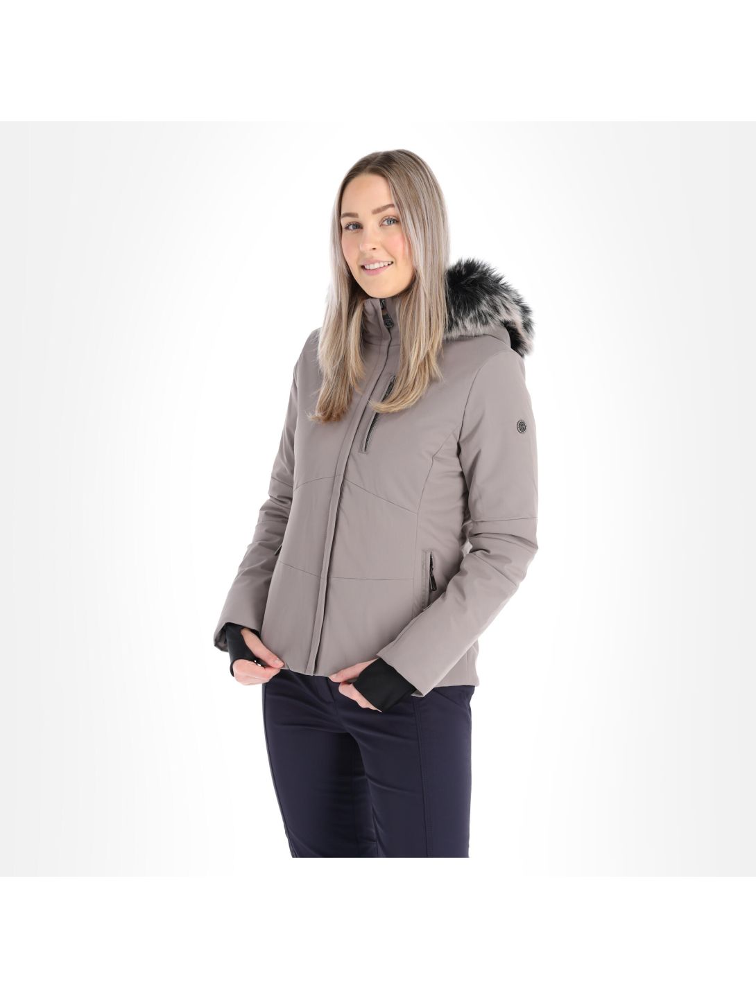 Poivre Blanc, W20-0802-Wo/A chaqueta de esquí slim fit mujeres rock marrón