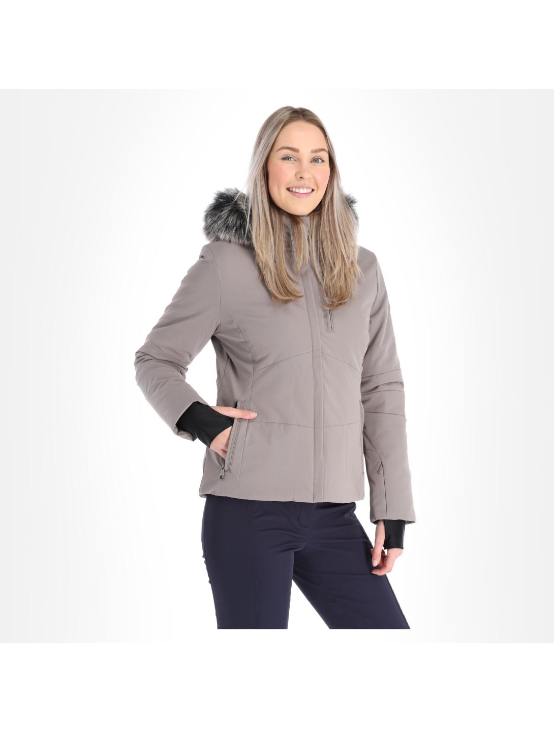 Poivre Blanc, W20-0802-Wo/A chaqueta de esquí slim fit mujeres rock marrón