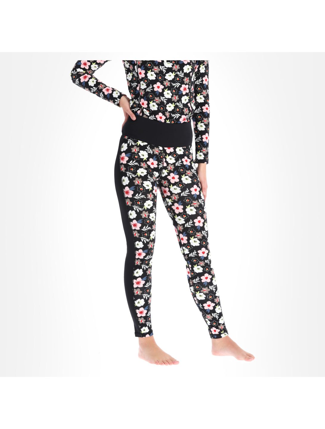 Poivre Blanc, W20-1920-Wo pantalón termoactivo slim fit mujeres multicolour garden negro