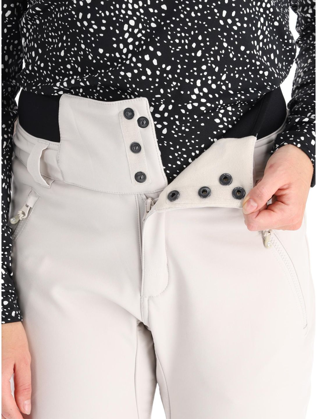 Protest, Lullaby pantalones de esquí softshell mujeres Kitoffwhite blanco 