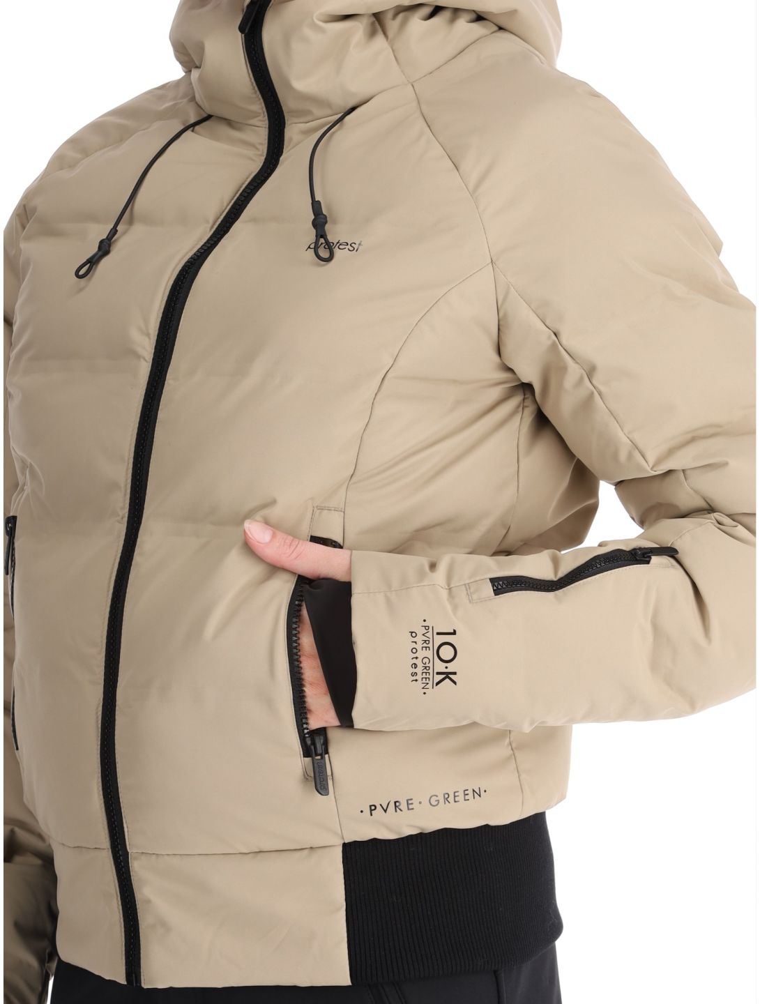 Protest, PRTALYSUMI chaqueta de esquí mujeres Bamboo Beige beige 