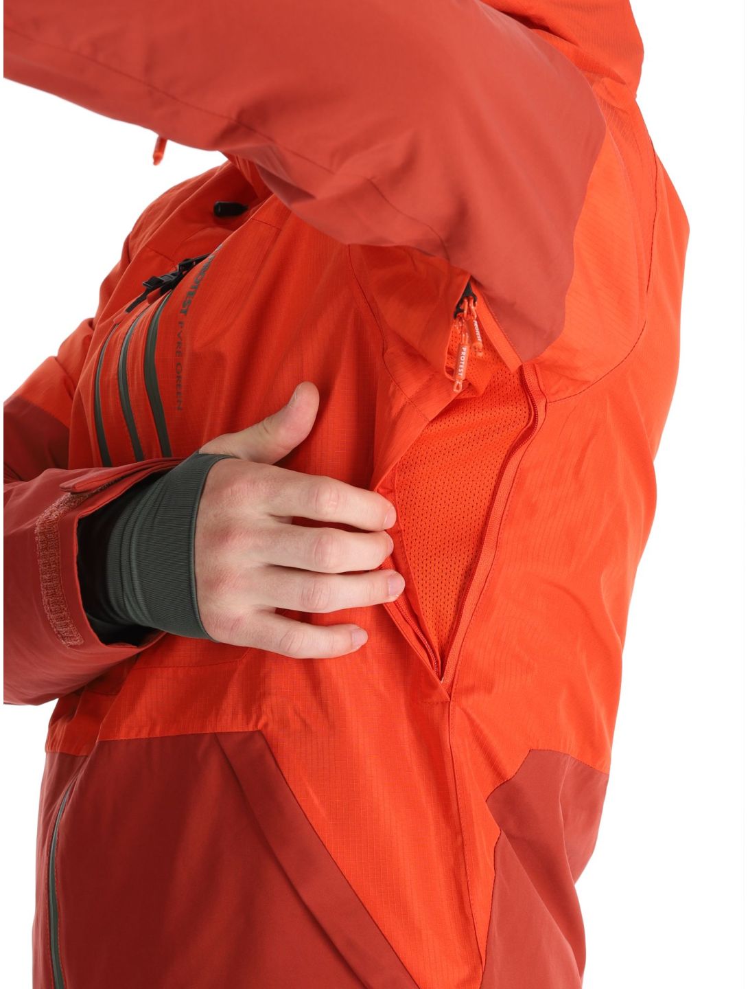 Protest, PRTBAKIE chaqueta de esquí hombres Burnt Orange naranja, rojo 