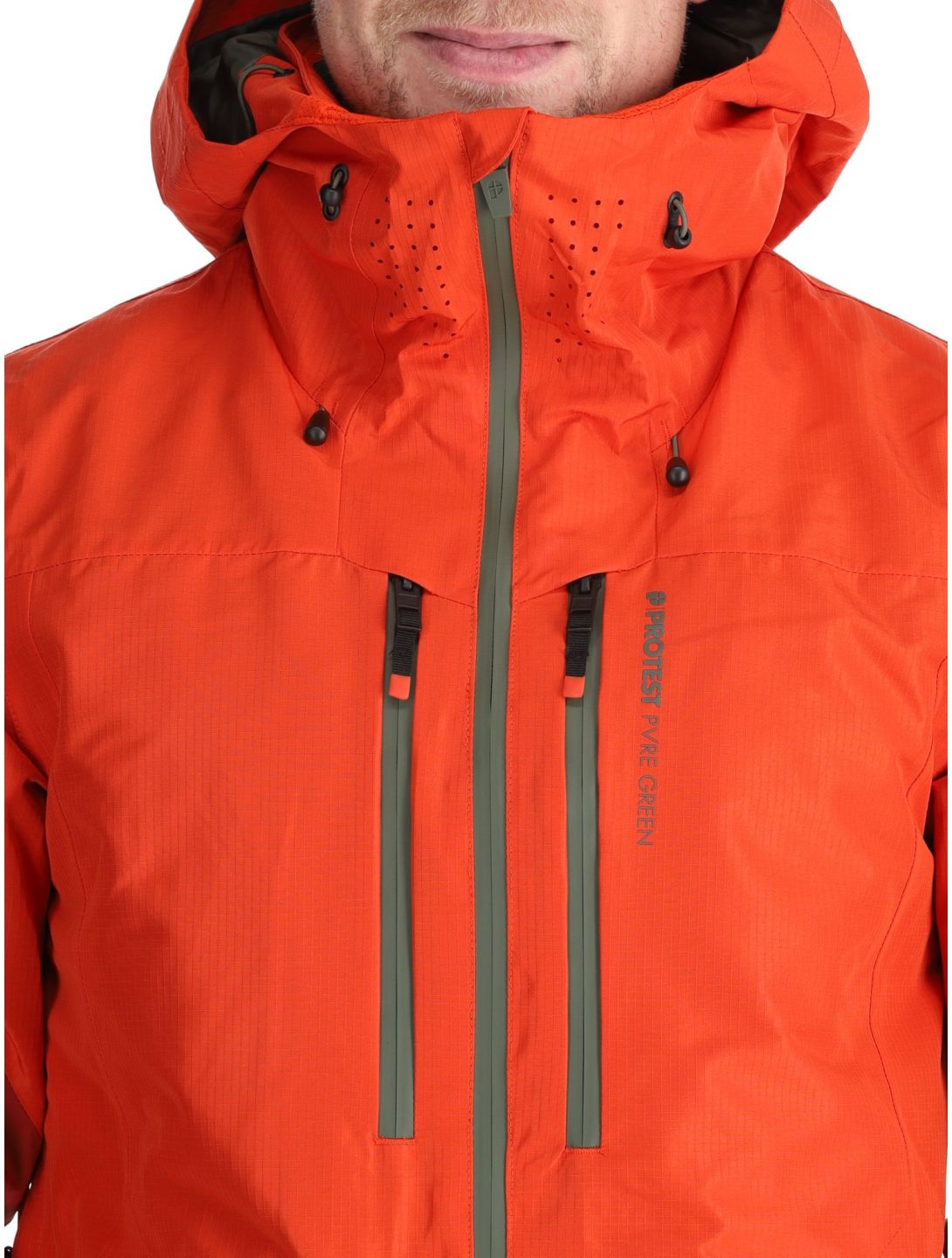 Protest, PRTBAKIE chaqueta de esquí hombres Burnt Orange naranja, rojo 