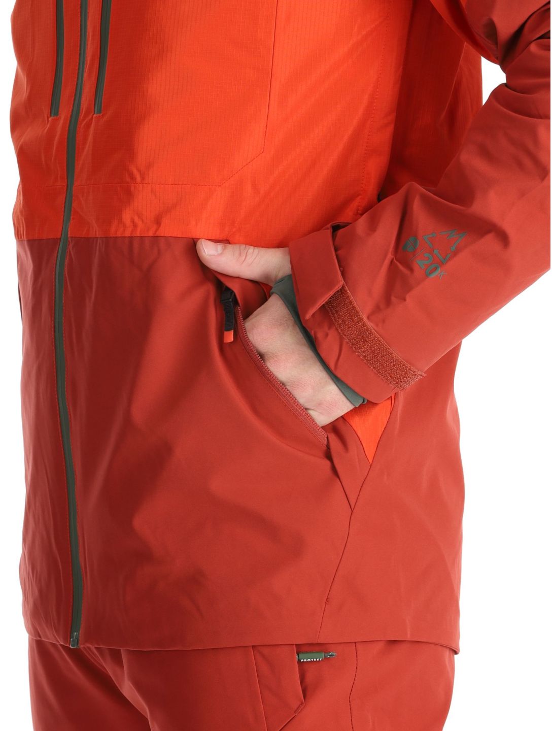 Protest, PRTBAKIE chaqueta de esquí hombres Burnt Orange naranja, rojo 