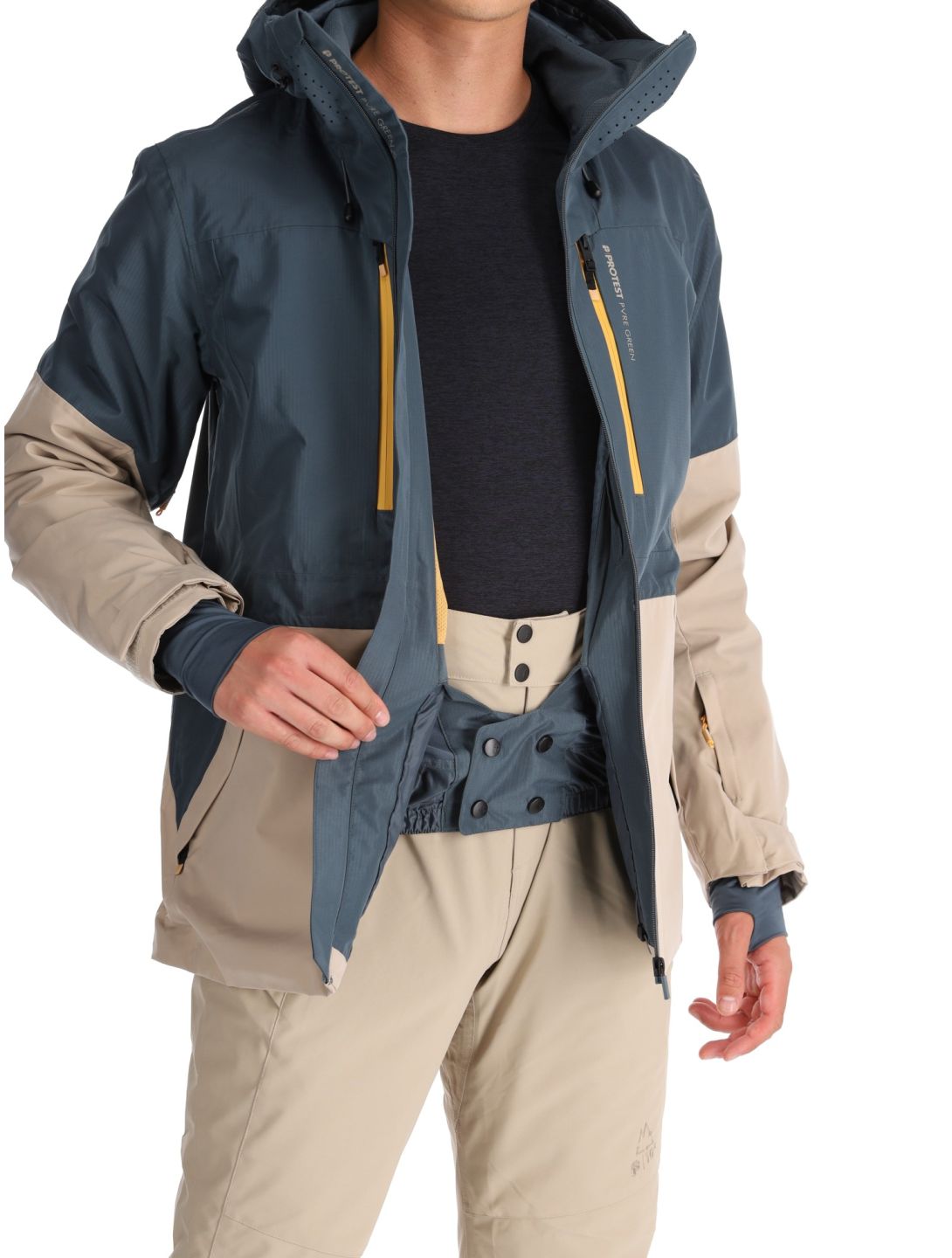 Protest, PRTBAKIE chaqueta de esquí hombres Yale Blue azul, beige 