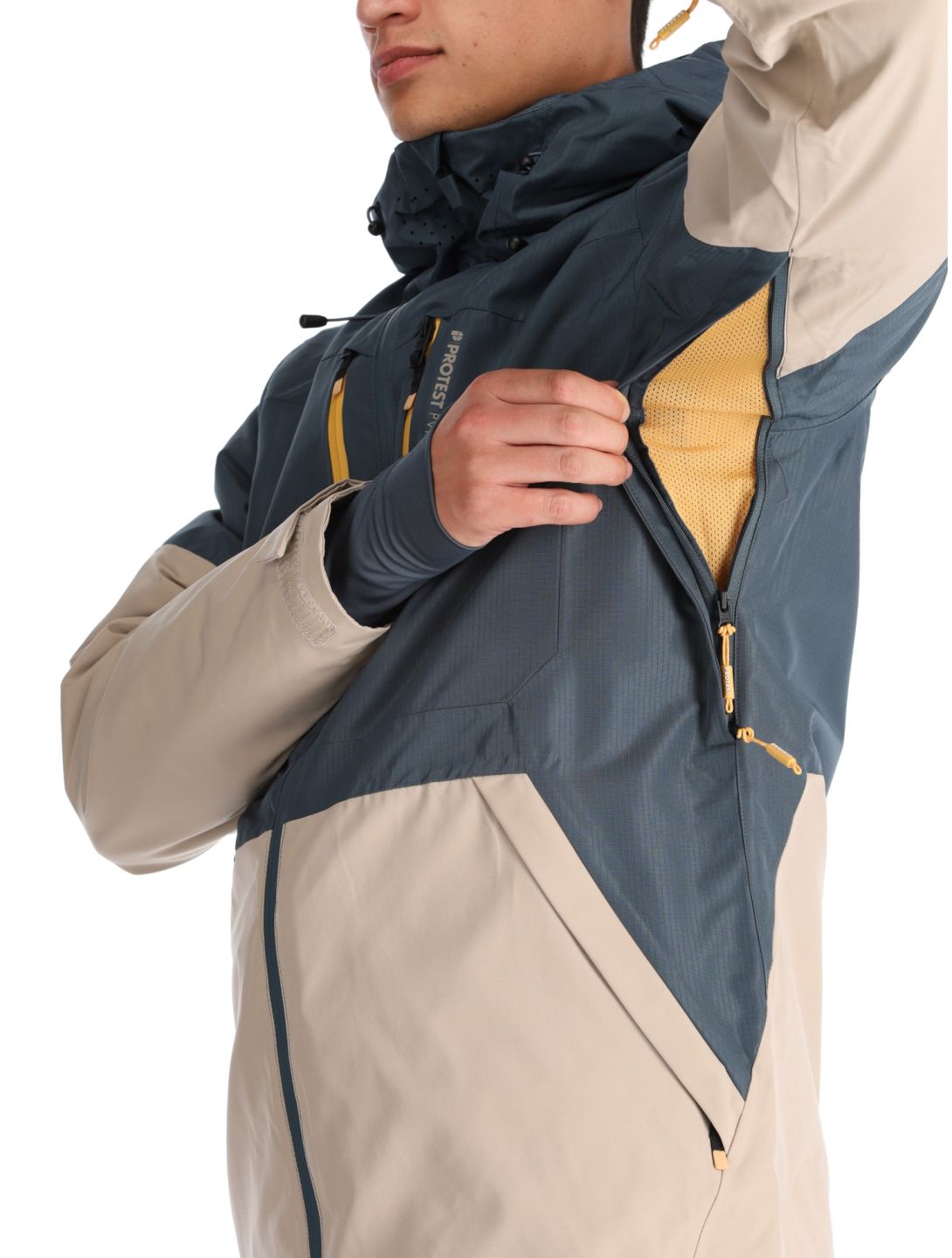 Protest, PRTBAKIE chaqueta de esquí hombres Yale Blue azul, beige 