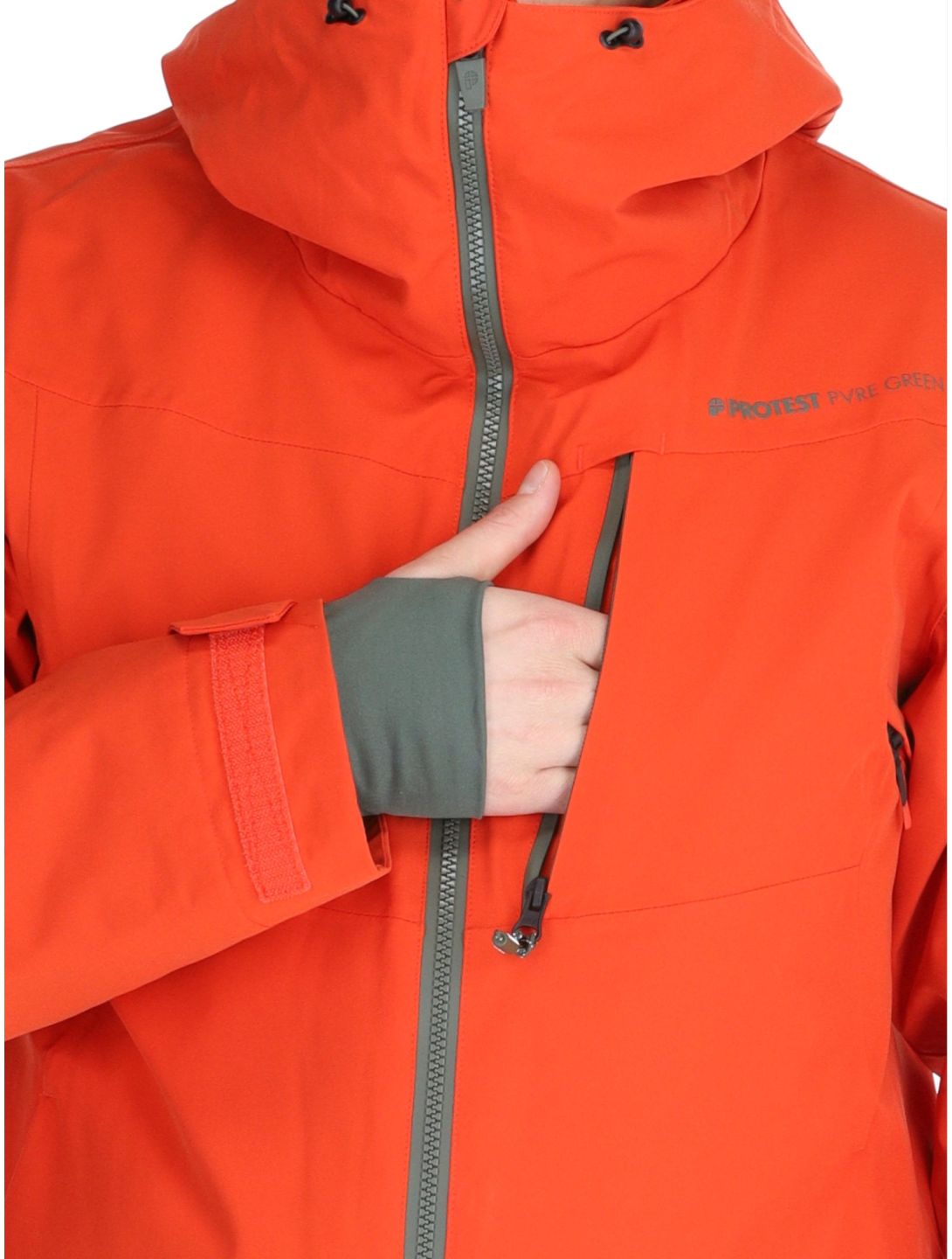 Protest, PRTBARRIC chaqueta de esquí hombres Burnt Oran naranja 