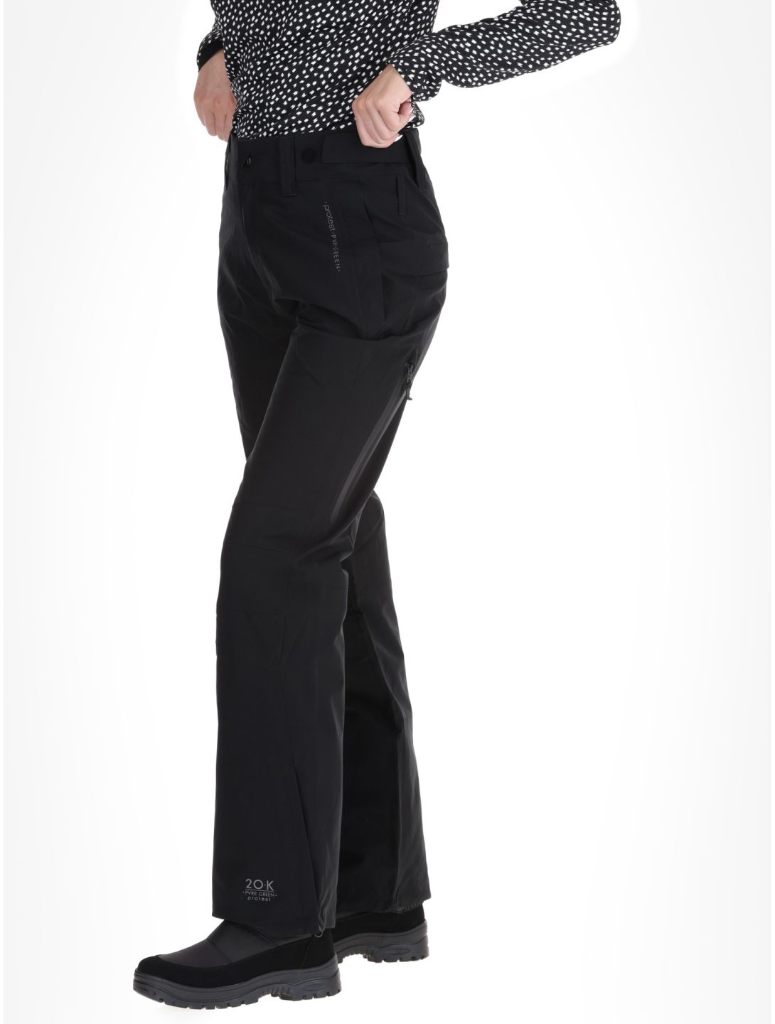 Protest, PRTCARMACKOS pantalones de esquí mujeres True Black negro 