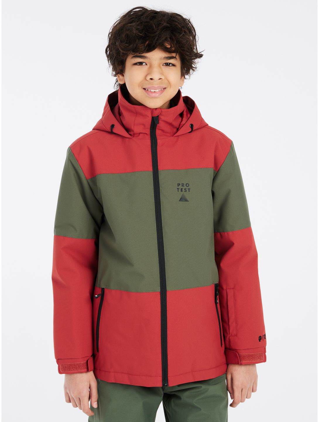 Protest, PRTDECKS JR chaqueta de esquí niños Barn Red rojo, verde 