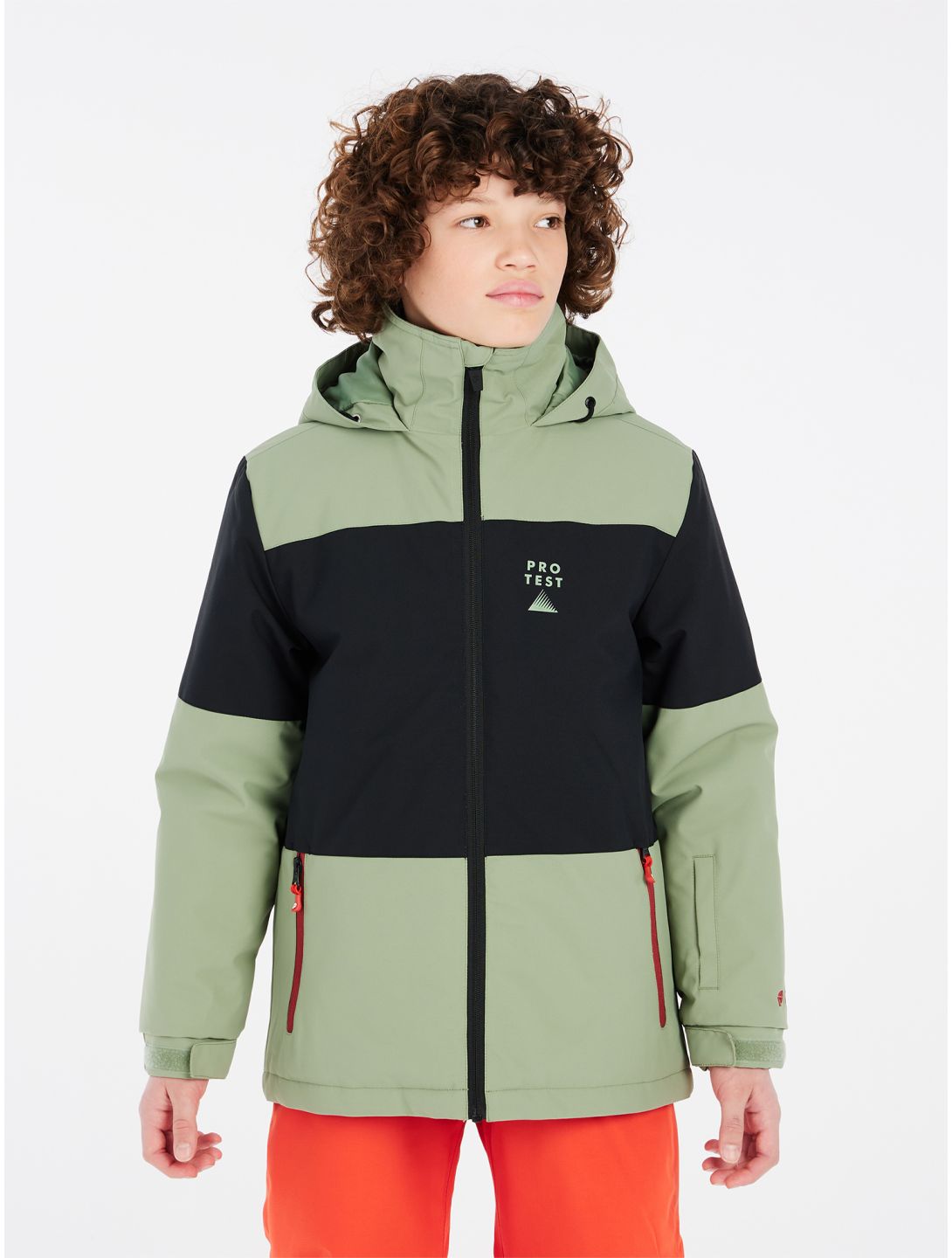 Protest, PRTDECKS JR chaqueta de esquí niños Marl Green negro, verde 