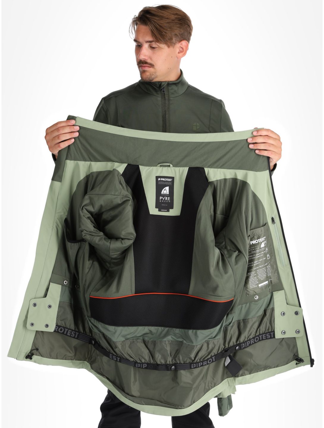 Protest, PRTFOUND chaqueta de esquí hombres Marl Green verde 