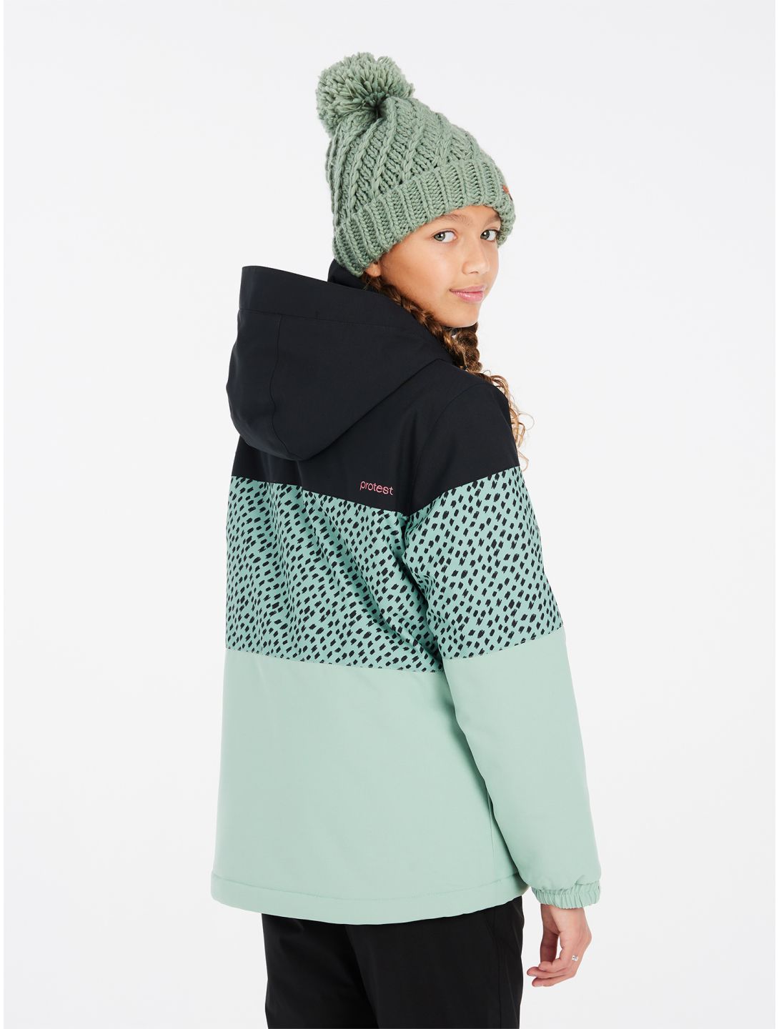 Protest, PRTFUGEE JR chaqueta de esquí niños Green Baygreen negro, verde 