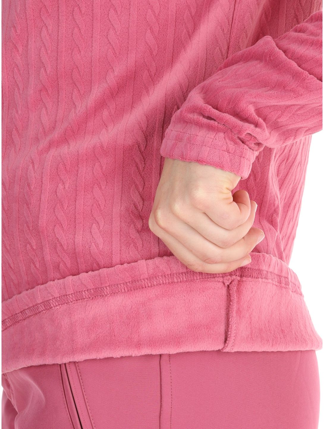 Protest, PRTGAIL 1/4 zip jersey mujeres Rose Dust rosa 