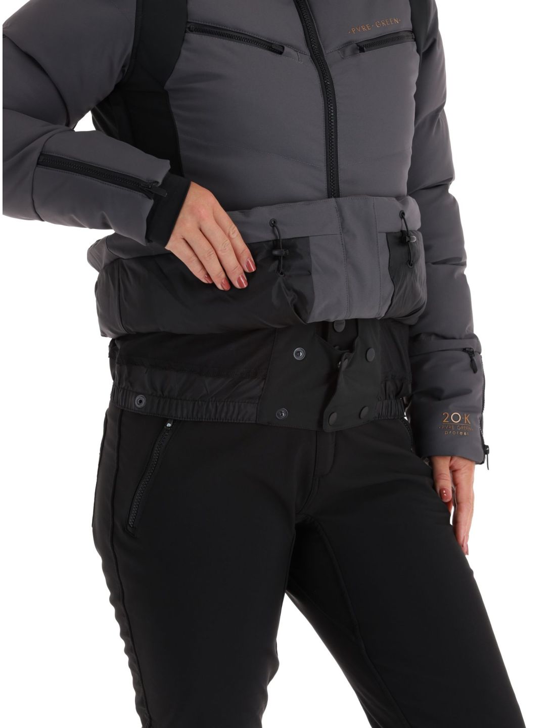 Protest, Prtiku chaqueta de esquí mujeres Shadow Grey gris 