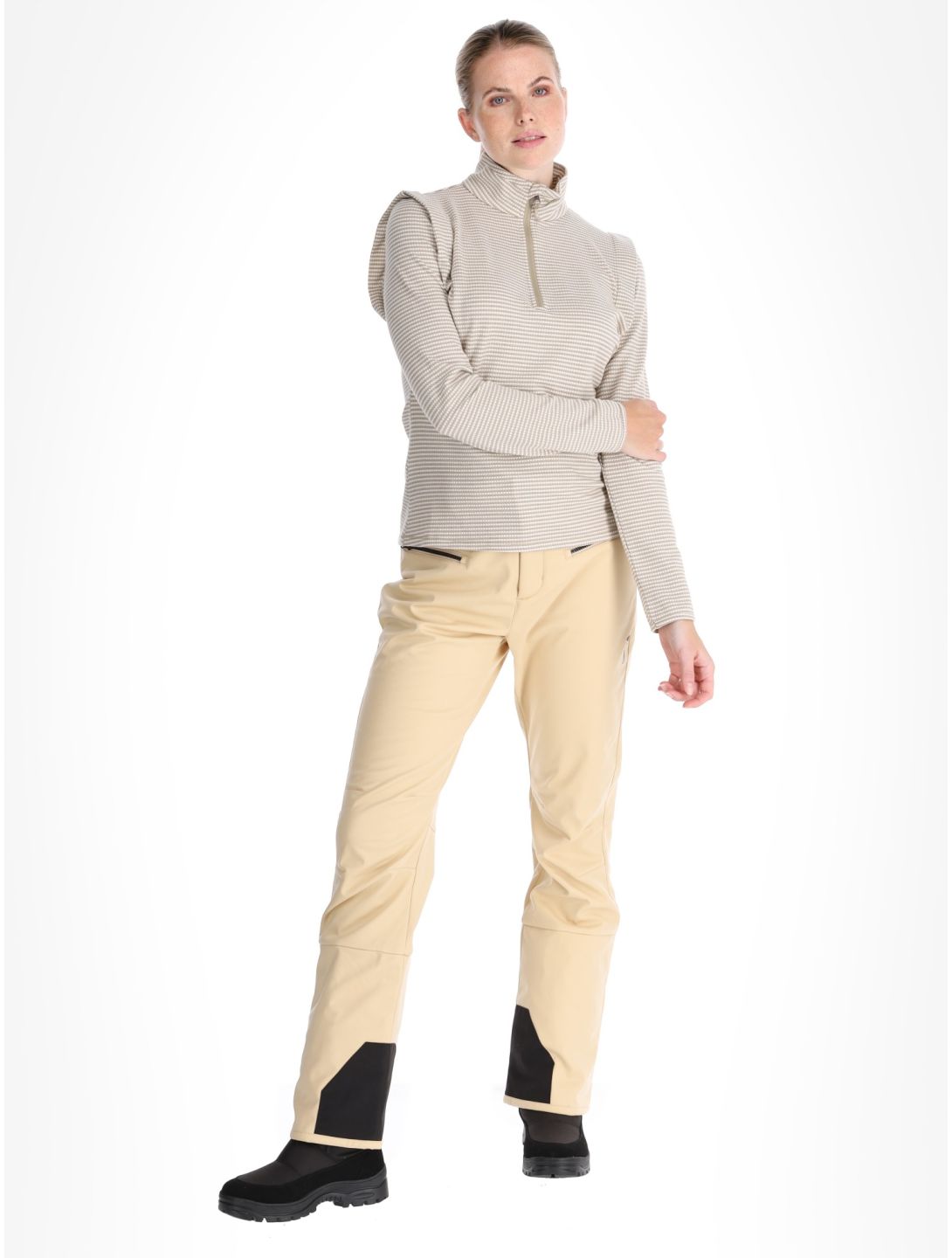 Protest, PRTIVORY 1/4 zip jersey mujeres Bamboo Beige beige 