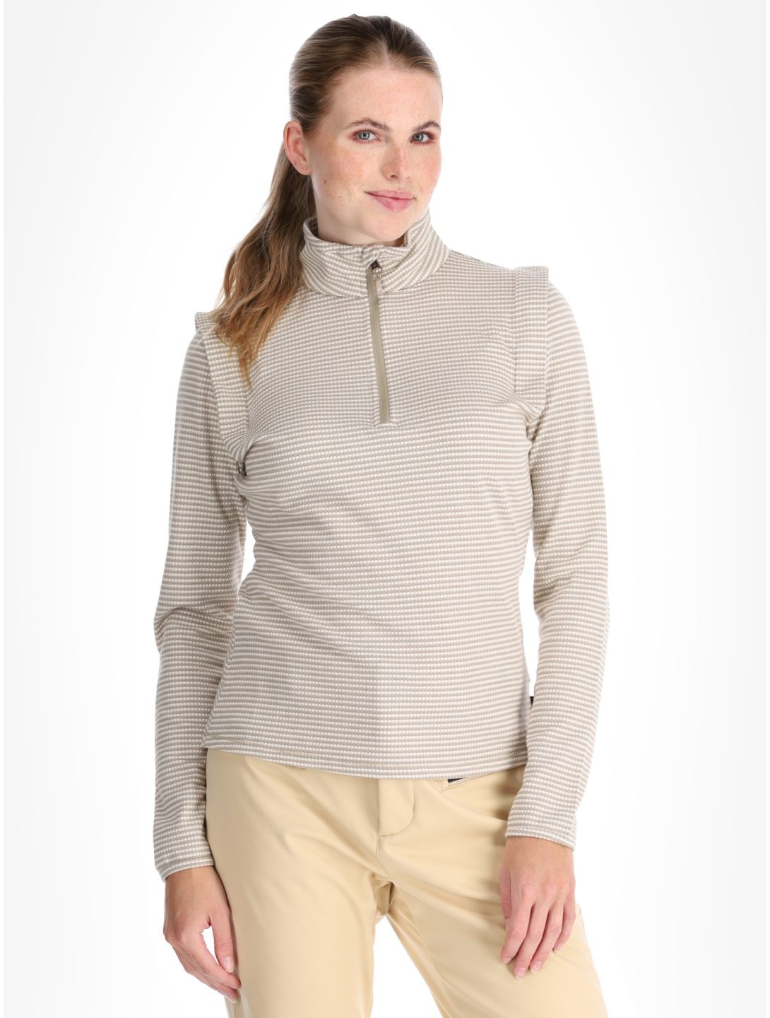 Protest, PRTIVORY 1/4 zip jersey mujeres Bamboo Beige beige 