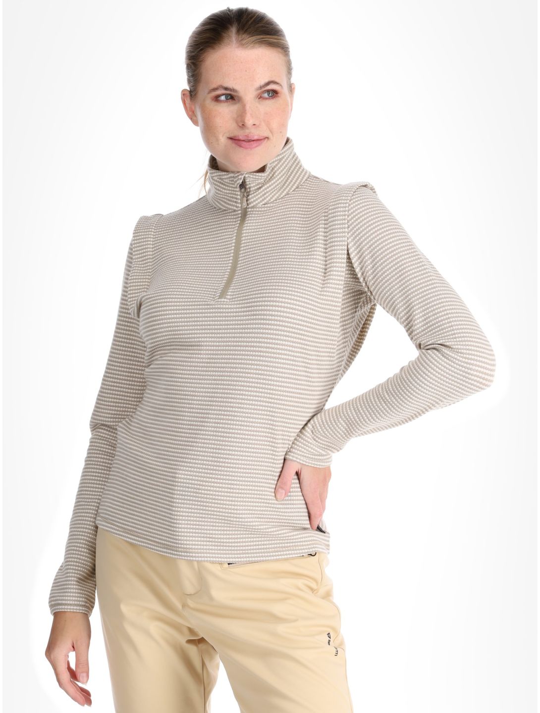 Protest, PRTIVORY 1/4 zip jersey mujeres Bamboo Beige beige 