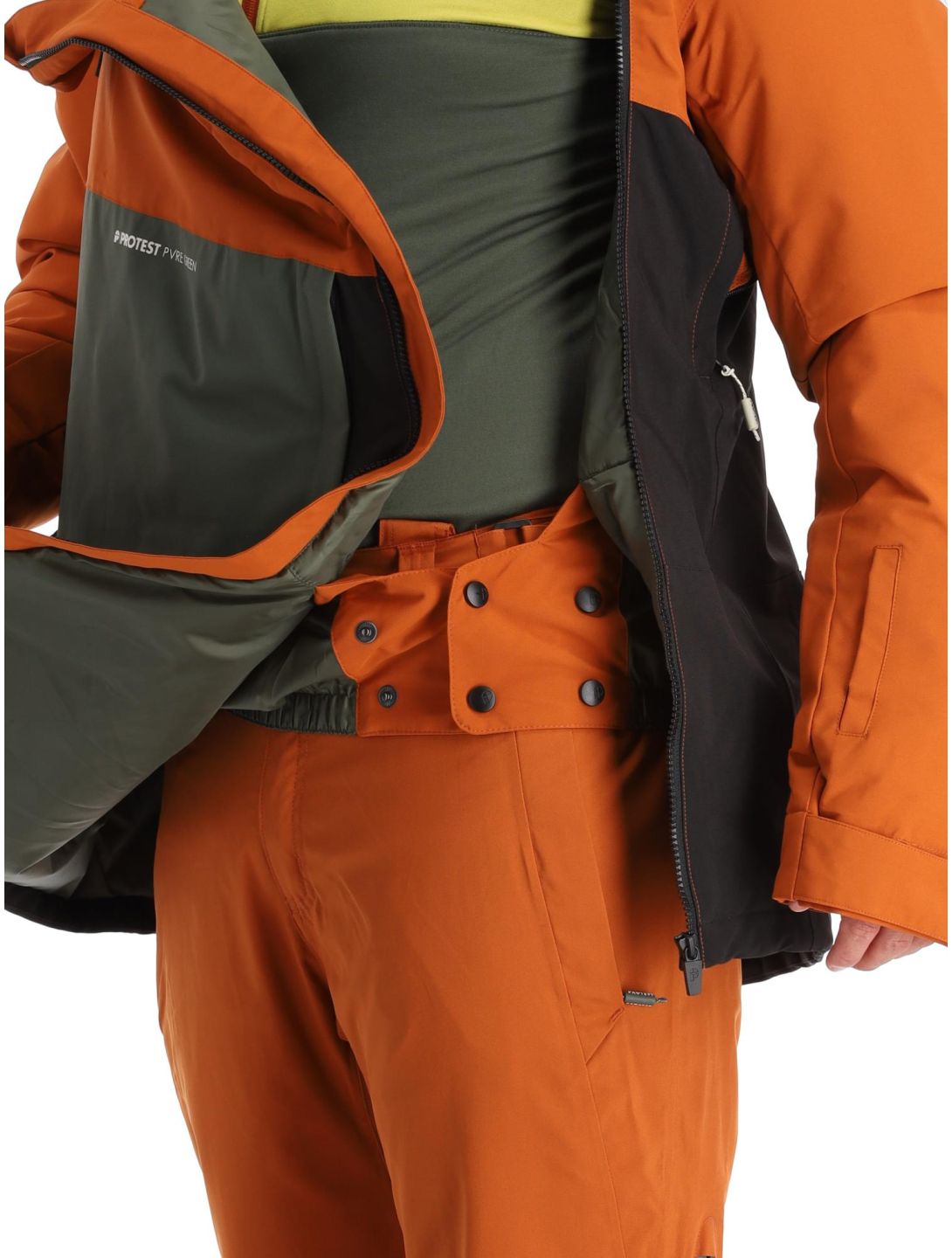 Protest, Prtkakune chaqueta de esquí hombres Umber Orange naranja 