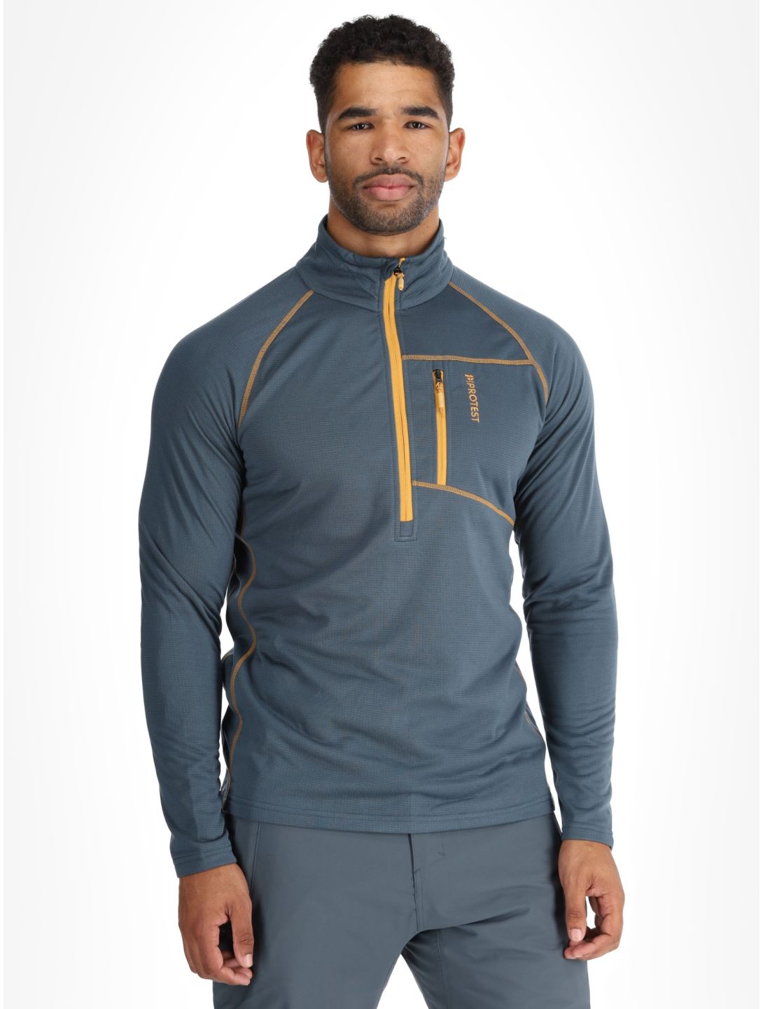 Protest, PRTKODY 1/4 zip jersey hombres Yale Blue azul 