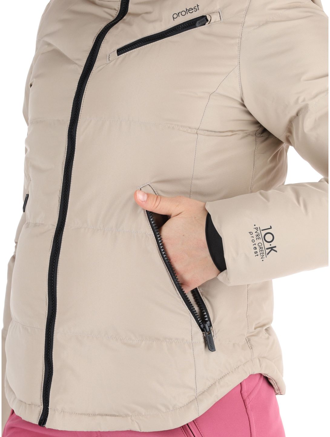 Protest, PRTLUCID chaqueta de esquí mujeres Bamboo Beige beige 