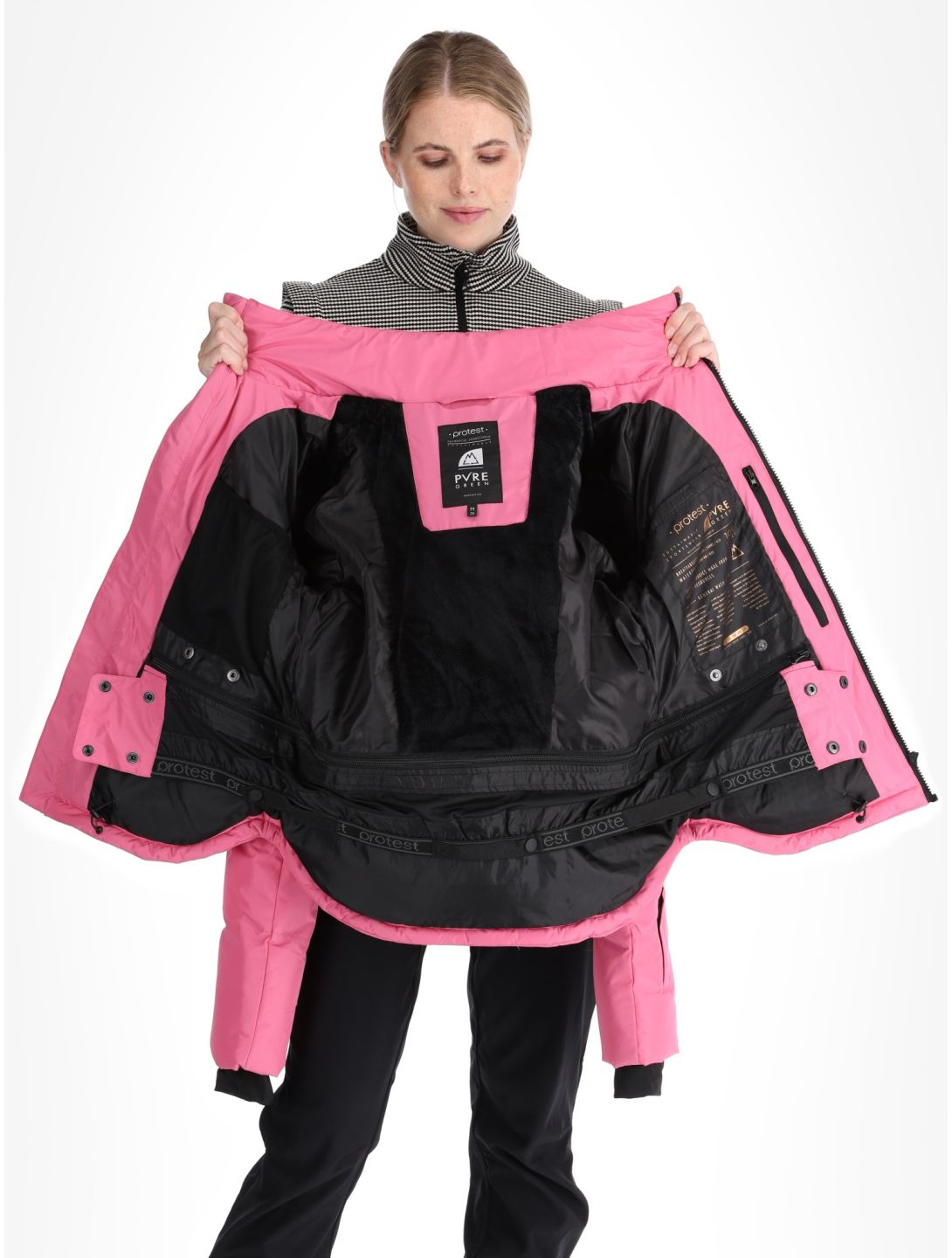 Protest, PRTLUCID chaqueta de esquí mujeres Foxy Pink rosa 