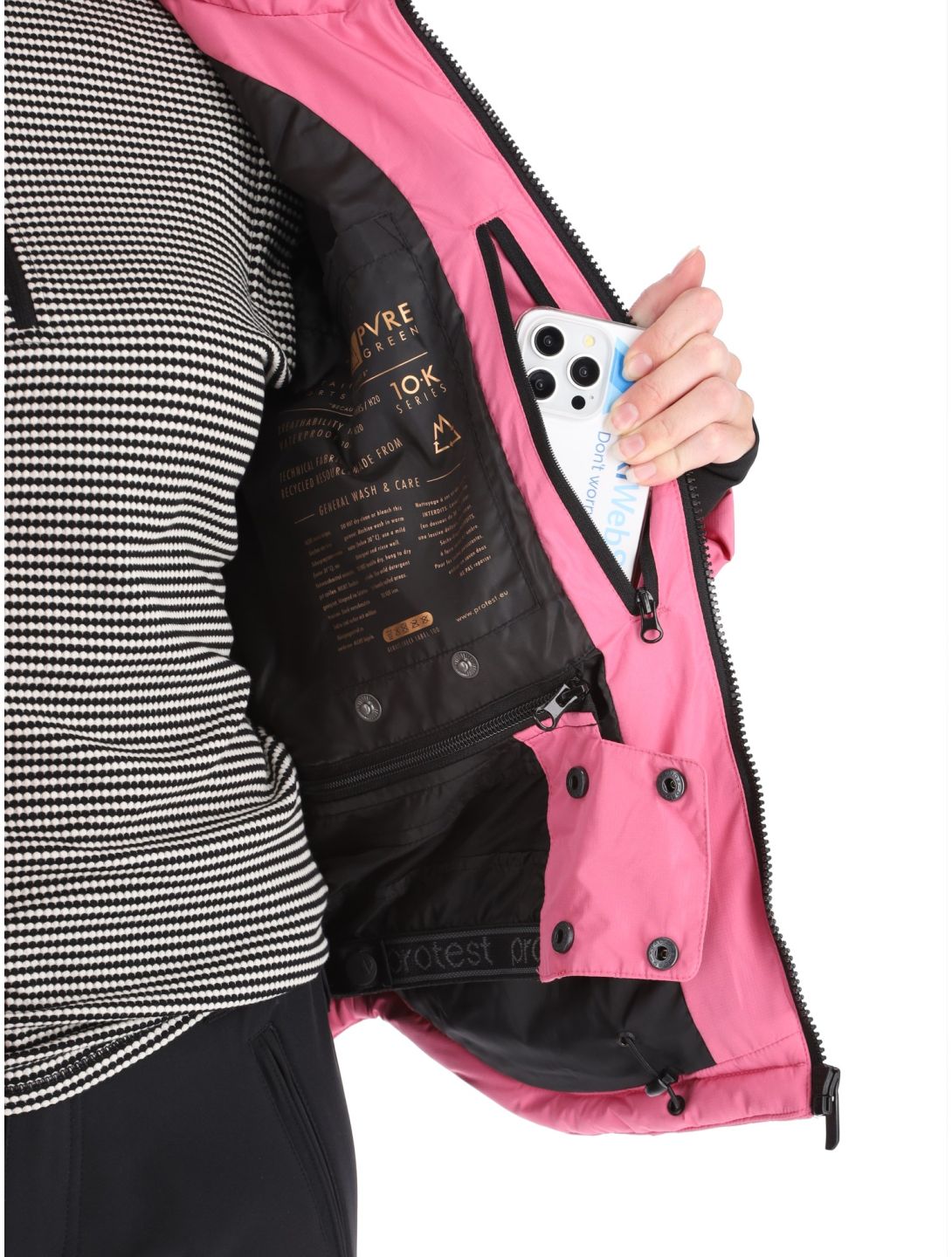 Protest, PRTLUCID chaqueta de esquí mujeres Foxy Pink rosa 